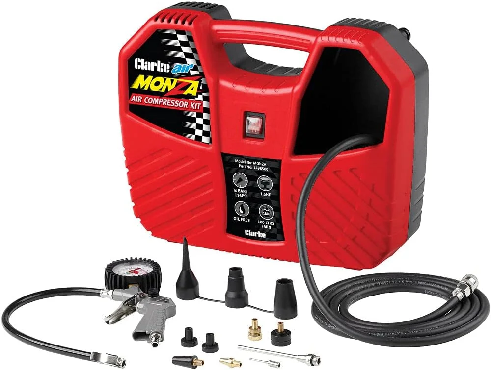 کمپرسور هوای قابل حمل بدون روغن کلارک مونزا با حجم 6.35 فوت مکعب در دقیقه و قدرت 1.5 اسب بخار