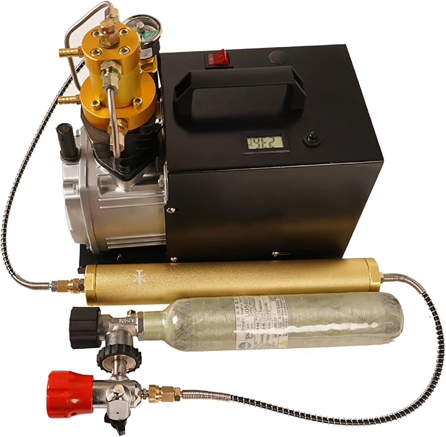 کمپرسور PCP، پمپ کمپرسور هوای الکتریکی فشار قوی 30MPA 4500PSI، تنظیم فشار، کمپرسور PCP برای تفنگ بادی، تفنگ بادی پنوماتیک، غواصی، لاستیک