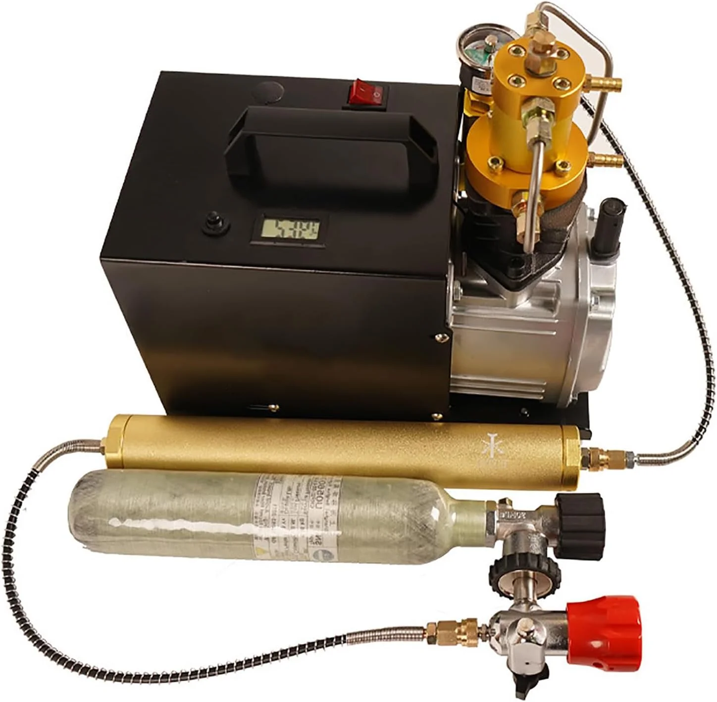 کمپرسور PCP، پمپ کمپرسور هوای الکتریکی فشار قوی 30MPA 4500PSI، تنظیم فشار، کمپرسور PCP برای تفنگ بادی، اسلحه بادی، غواصی، پینت بال، تایر