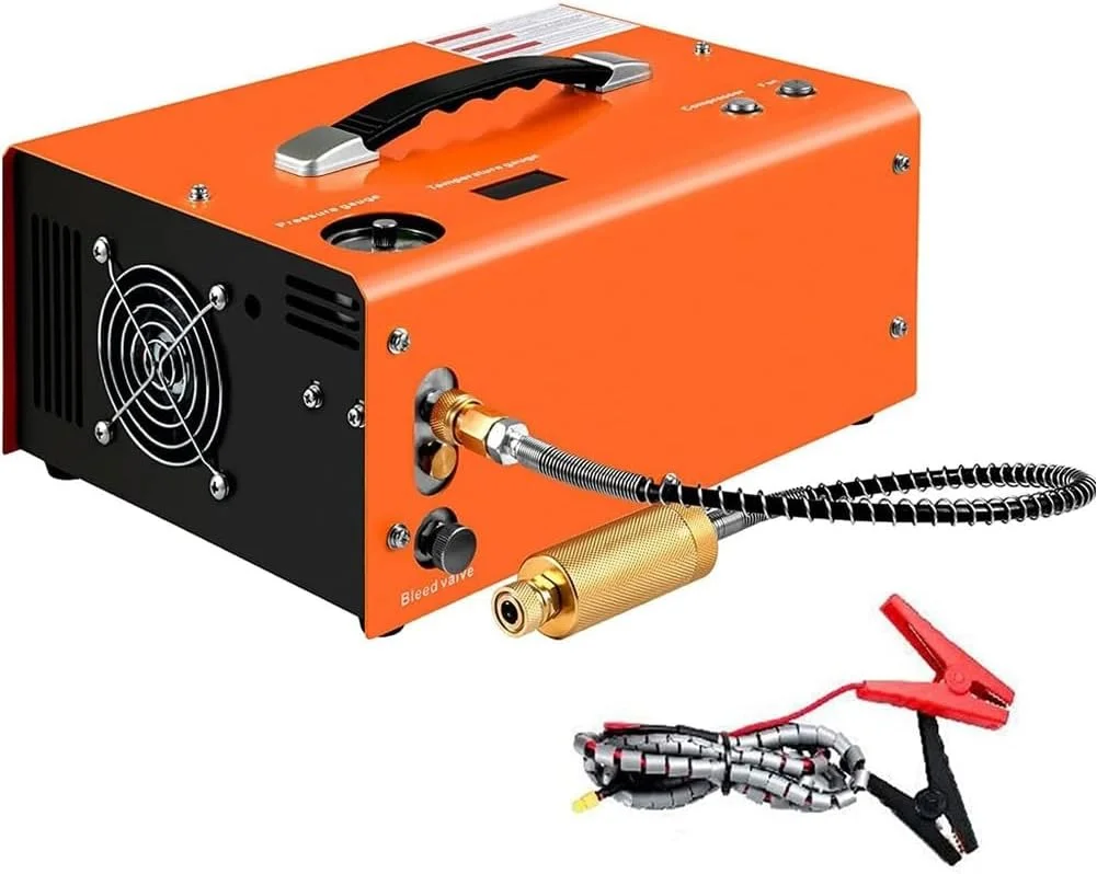 کمپرسور هوای PCP با فشار 4500psi، پمپ کمپرسور فشار قوی قابل حمل 300 بار، تفنگ بادی پنوماتیک با ترانسفورماتور، دارای فیلتر جداکننده آب و روغن داخلی