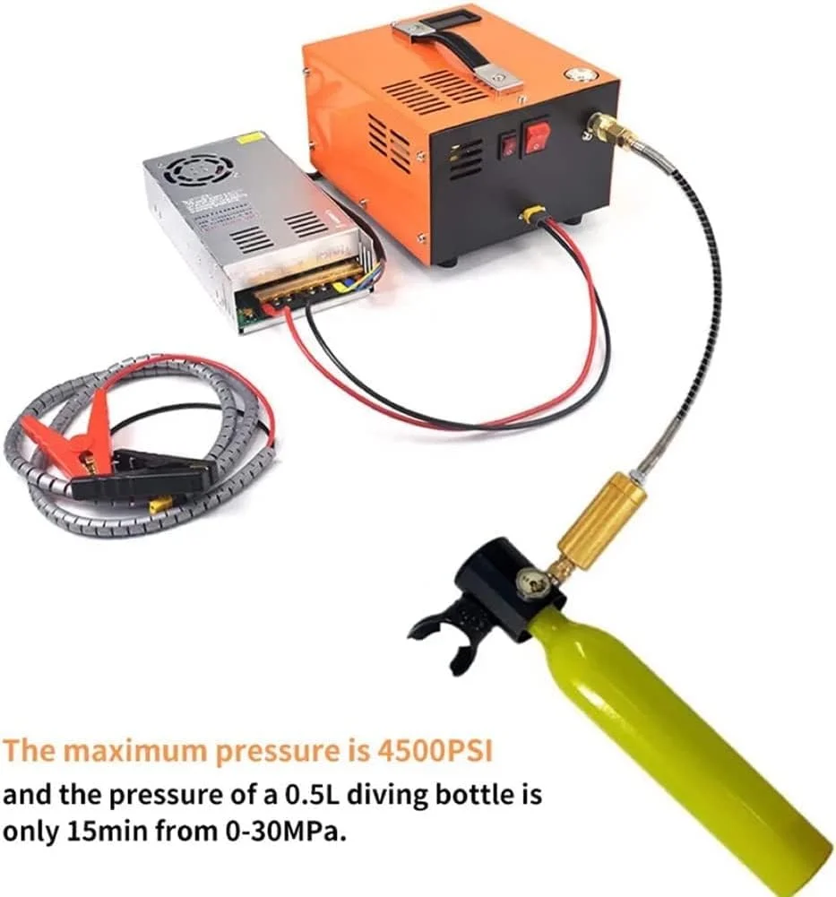 کمپرسور هوای PCP سونلد با فیلتر جداکننده آب و روغن داخلی، کمپرسور قابل حمل 1.5 لیتری برای تفنگ بادی پنوماتیک، تغذیه شده توسط خودرو 12 ولت یا برق خانگی 110 ولت AC، پمپ فشار قوی با ترانسفورماتور کمپرسور هوای PCP سونلد با فیلتر جداکننده آب و روغن داخلی، کمپرسور قابل حمل 1.5 لیتری برای تفنگ بادی پنوماتیک، تغذیه شده توسط خودرو 12 ولت یا برق خانگی 110 ولت AC، پمپ فشار قوی با ترانسفورماتور