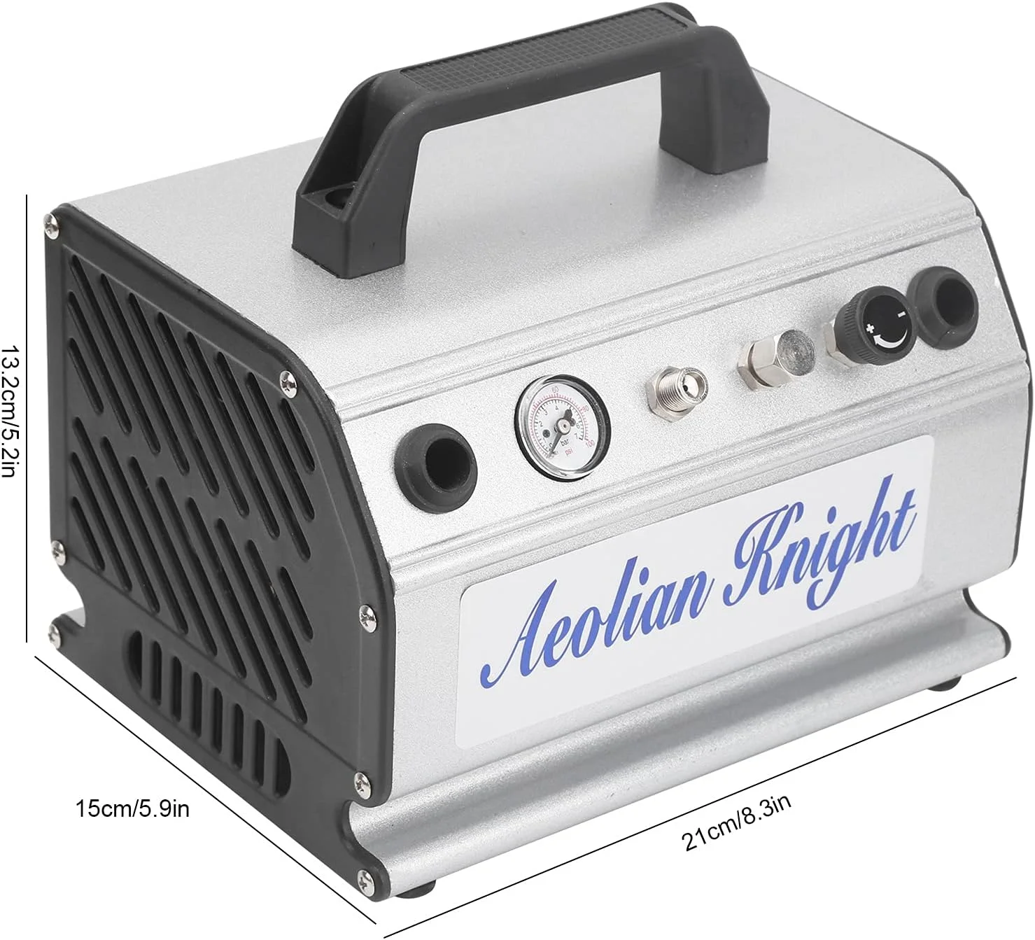 کمپرسور هوا 148 واتی، کمپرسور هوای قابل حمل 2 سیلندر با جابجایی بزرگ برای چاپ هنری 0.3 لیتری (دوشاخه بریتانیا)