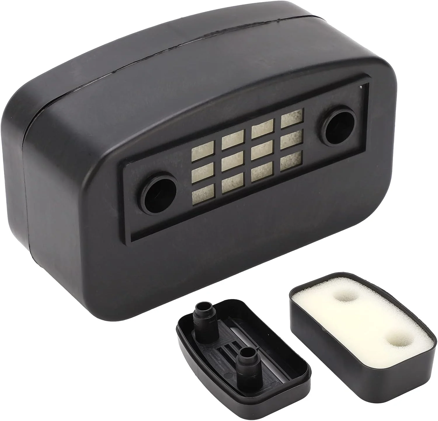 صدا خفه کن کمپرسور هوا 65 میلی متری، صدا خفه کن کمپرسور هوا، صداگیر، فیلتر ورودی پمپ، پوسته پلاستیکی مربعی