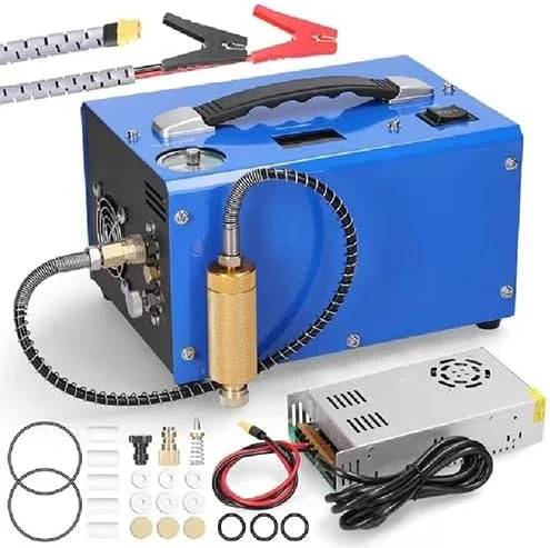 کمپرسور قابل حمل PARFCO PCP، پمپ فشار قوی 4500Psi با خاموشی خودکار، تغذیه از طریق خودرو 12 ولت DC یا خانه 110 ولت AC، پمپ برای تفنگ بادی، مخزن غواصی