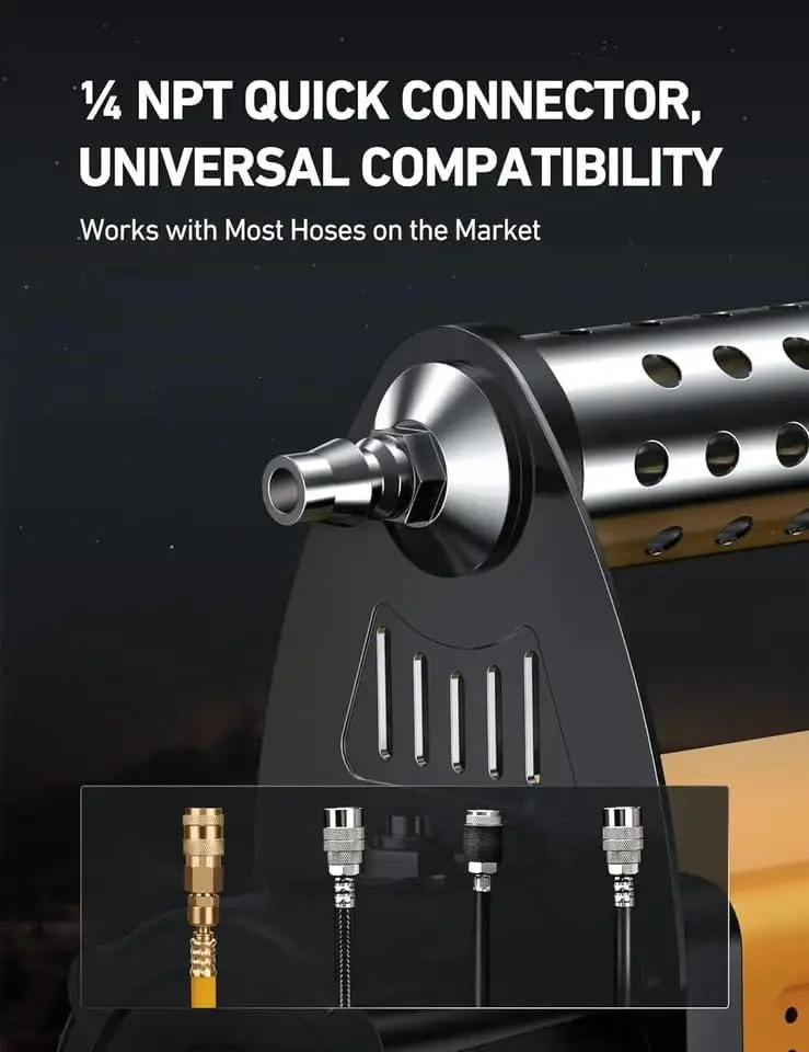 کمپرسور هوای قابل حمل با حداکثر حجم، ۱۶۰ لیتر در دقیقه، ۱۵۰ PSI، به همراه لوازم جانبی