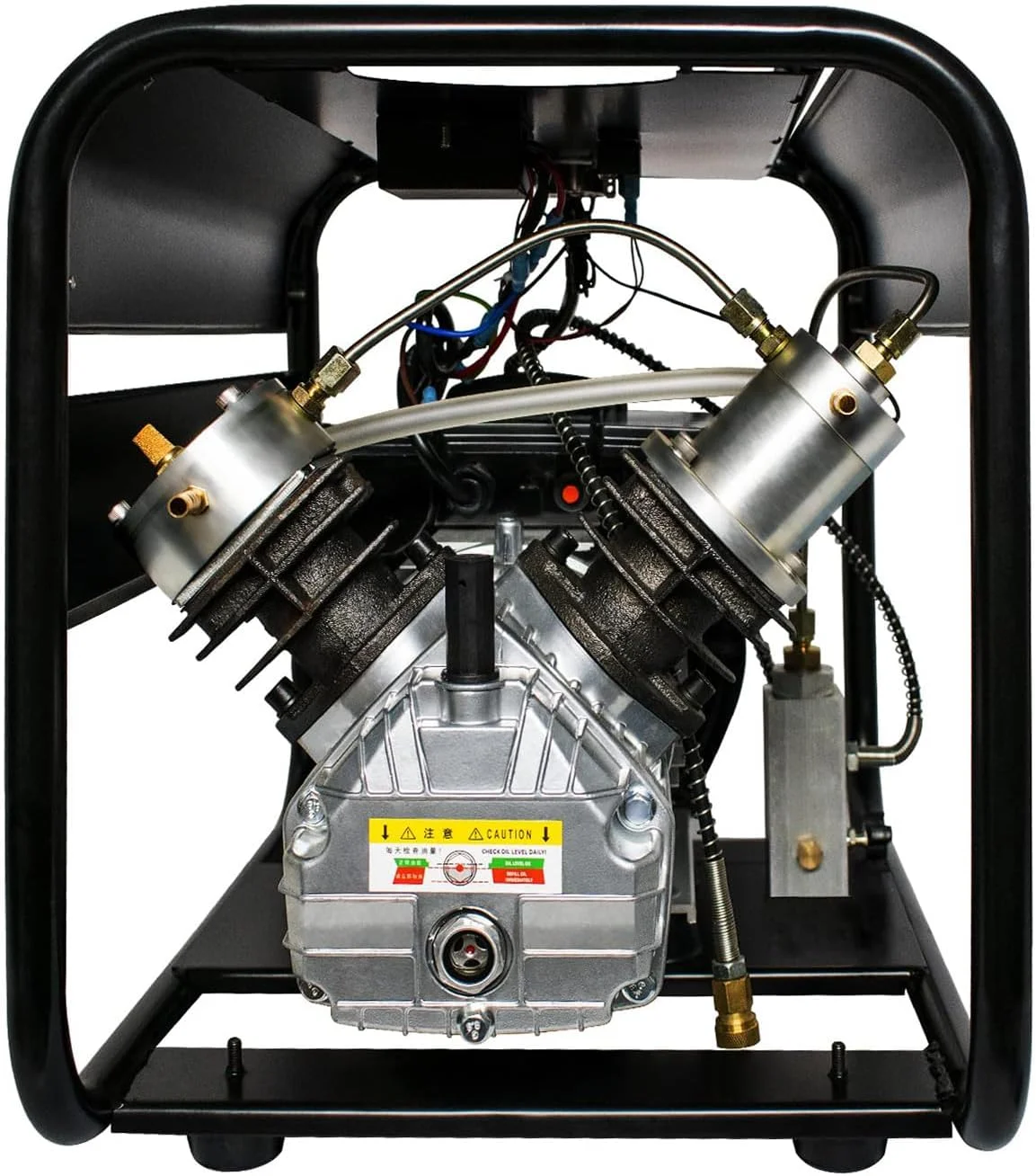 کمپرسور هوا، کمپرسور هوای غواصی، کمپرسور هوا PCP قابل حمل دو سیلندر 4500Psi، پمپ پینت بال فشار قوی برای تفنگ بادی مخزن 6.8 لیتری، تفنگ پینت بال 30Mpa