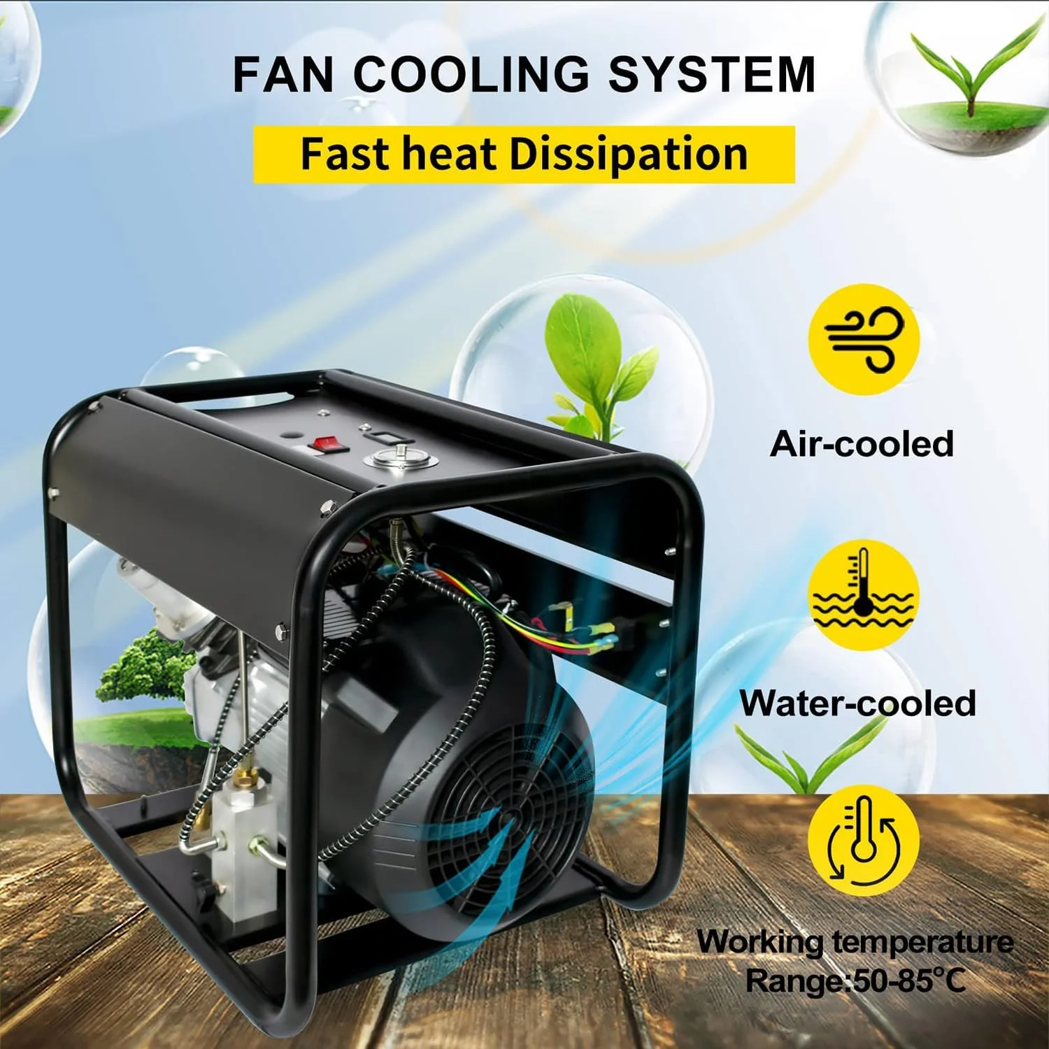 کمپرسور هوا، کمپرسور هوای غواصی، کمپرسور هوا PCP قابل حمل دو سیلندر 4500Psi، پمپ پینت بال فشار قوی برای تفنگ بادی مخزن 6.8 لیتری، تفنگ پینت بال 30Mpa