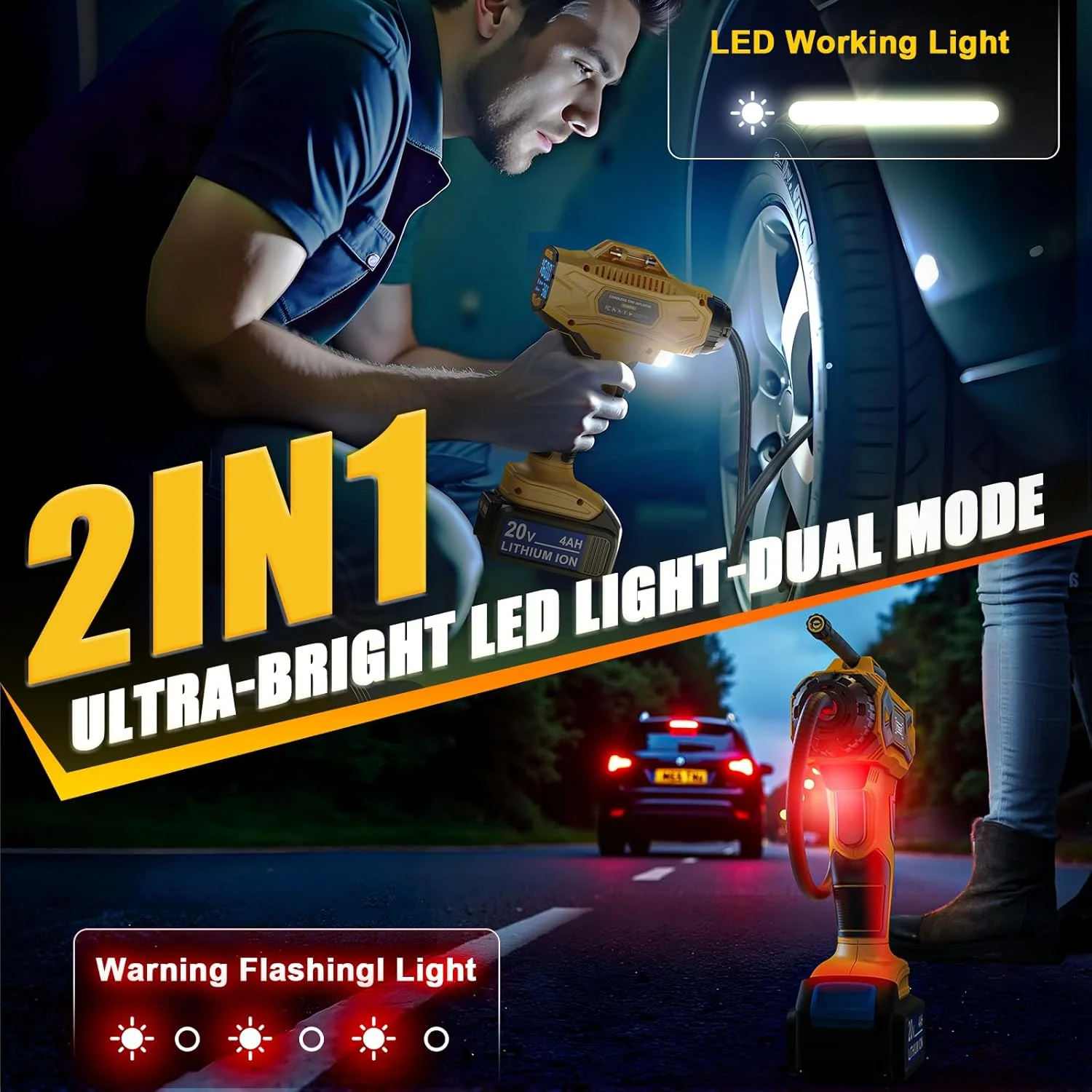 پمپ باد لاستیک شارژی DIYtoolifz