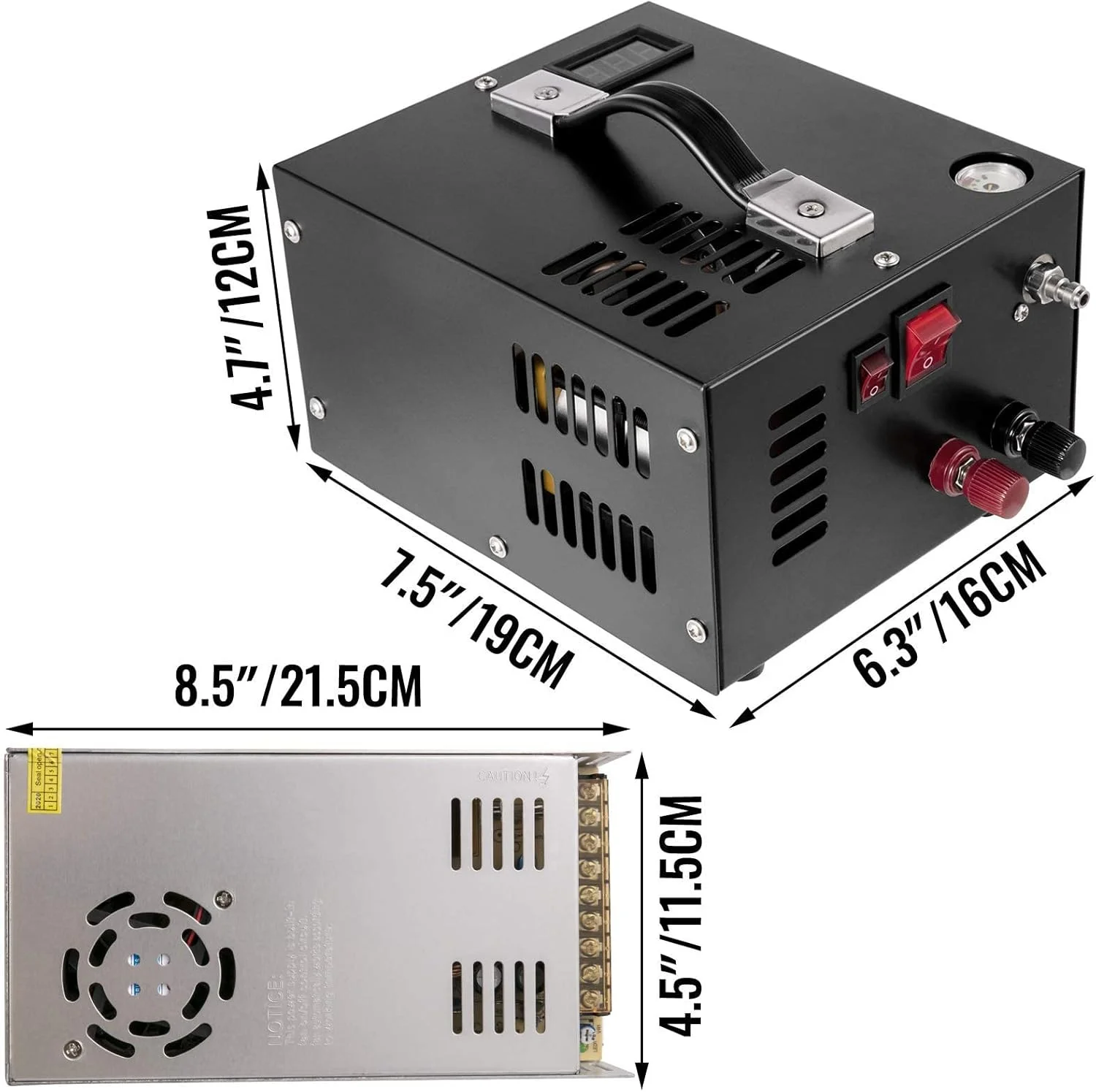 کمپرسور هوای PCP، خاموشی خودکار، بدون روغن و آب، با برق 110 ولت AC یا 12 ولت DC خودرو برای پینت بال، تفنگ بادی PCP، مخزن غواصی کمپرسور هوای PCP، خاموشی خودکار، بدون روغن و آب، با برق 110 ولت AC یا 12 ولت DC خودرو برای پینت بال، تفنگ بادی PCP، مخزن غواصی