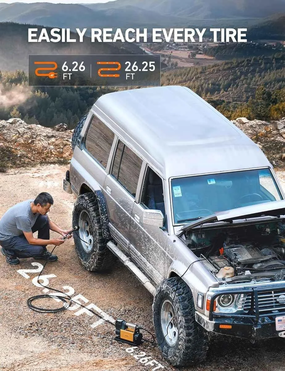 کمپرسور چند منظوره قدرتمند با قابلیت باد کردن اتوماتیک و پایش فشار، کمپرسور هوای قابل حمل، 160 لیتر در دقیقه، 150 PSI، دارای گیج فشار، شلنگ 3 متری، 1.5 اسب بخار کمپرسور چند منظوره قدرتمند با قابلیت باد کردن اتوماتیک و پایش فشار، کمپرسور هوای قابل حمل، 160 لیتر در دقیقه، 150 PSI، دارای گیج فشار، شلنگ 3 متری، 1.5 اسب بخار