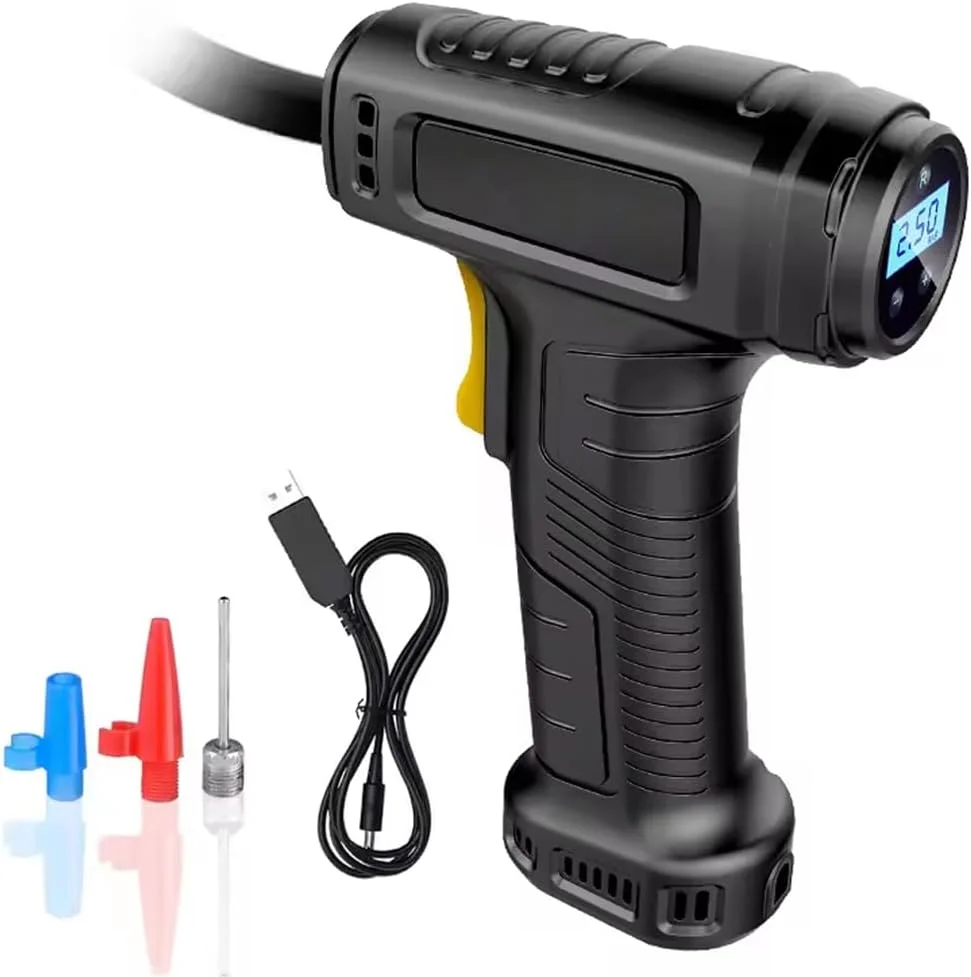 کمپرسور باد قابل حمل 20 ولت - خاموش شدن خودکار، دو منبع تغذیه، چند منظوره