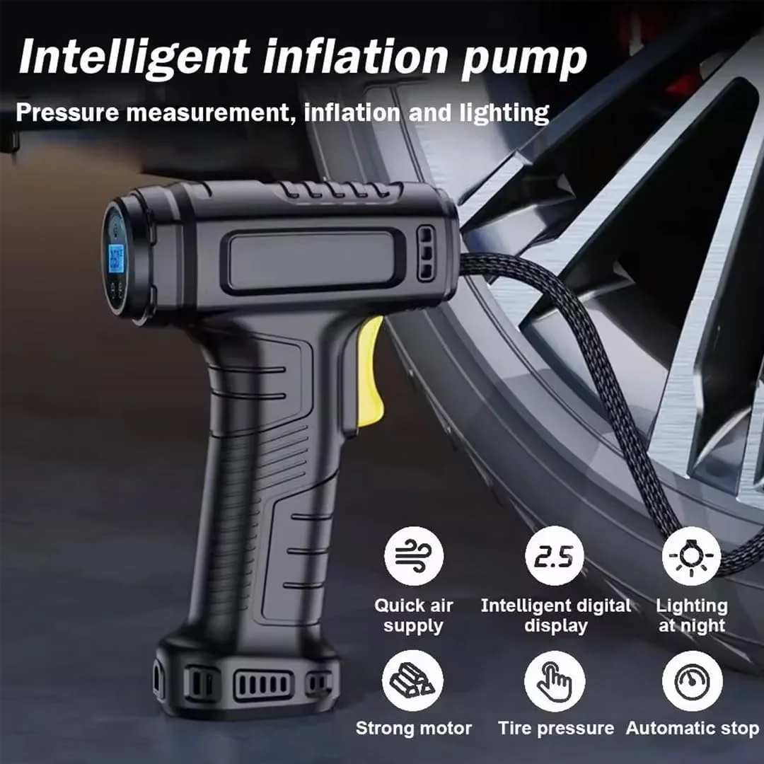 کمپرسور باد قابل حمل 20 ولت - خاموش شدن خودکار، دو منبع تغذیه، چند منظوره