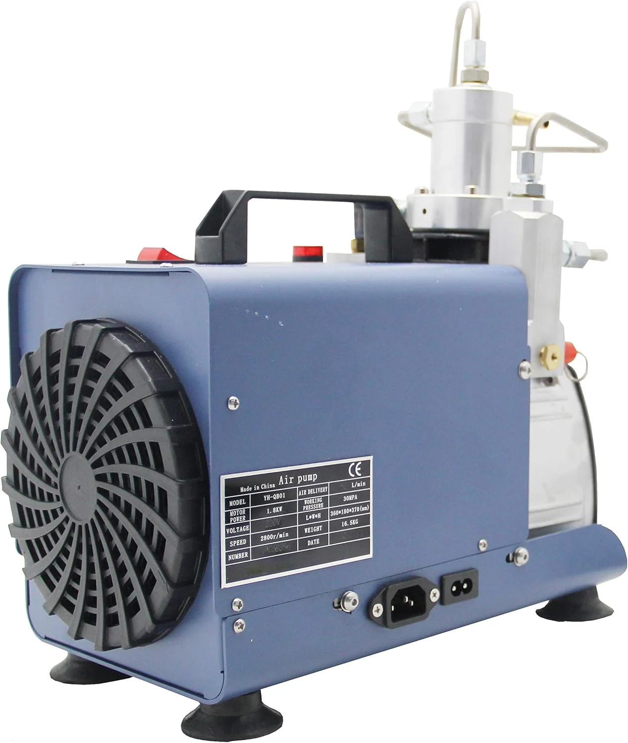 کمپرسور هوای برقی 300BAR 30MPA 4500PSI پمپ هوای فشار قوی PCP برای غواصی، آتش نشانی و پینت بال (نسخه اتوماتیک)