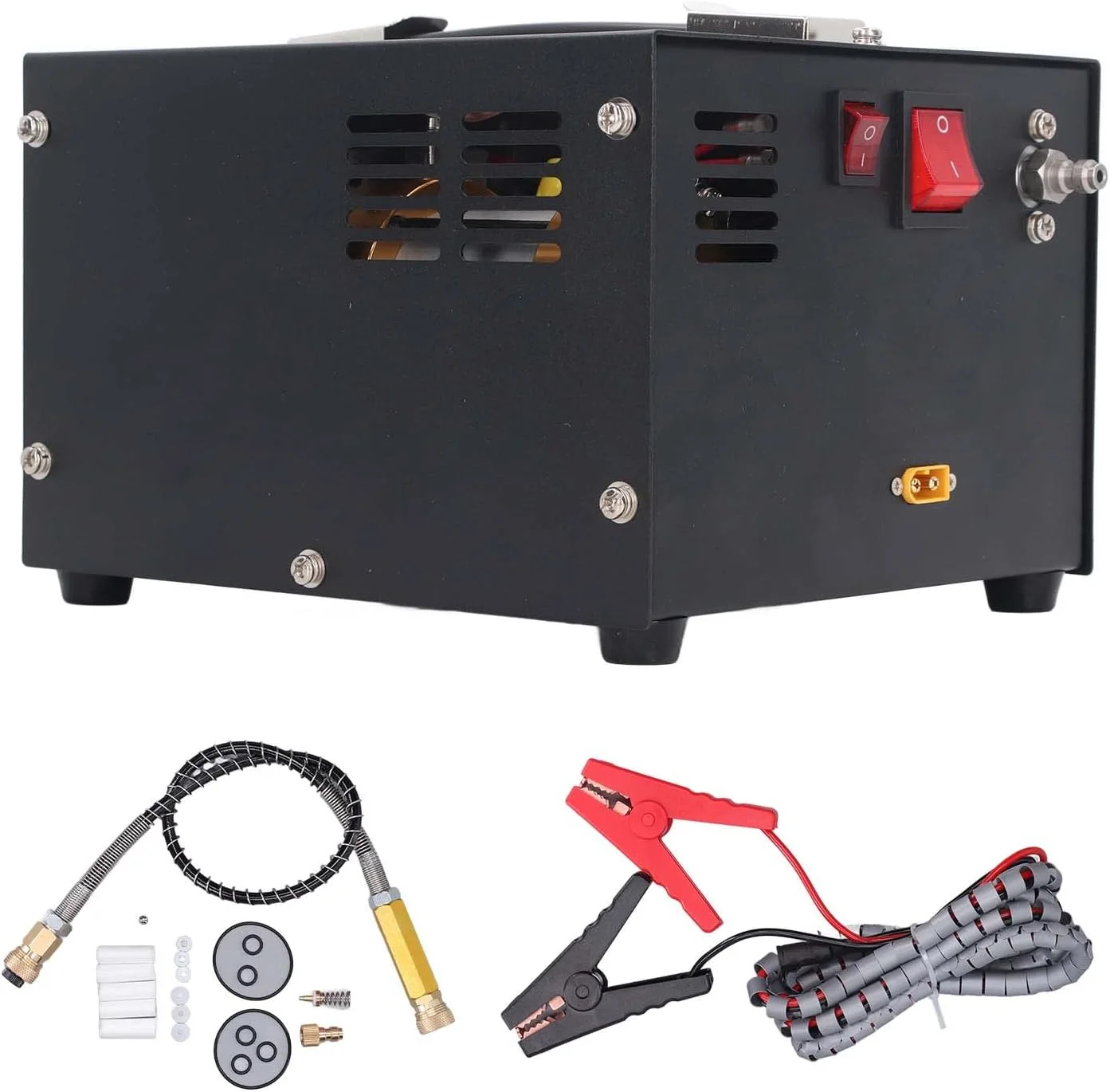 کمپرسور هوا 4500Psi فشار قوی خنک کننده فن روغن پمپ برقی قابل حمل برای پینت بال DC12V