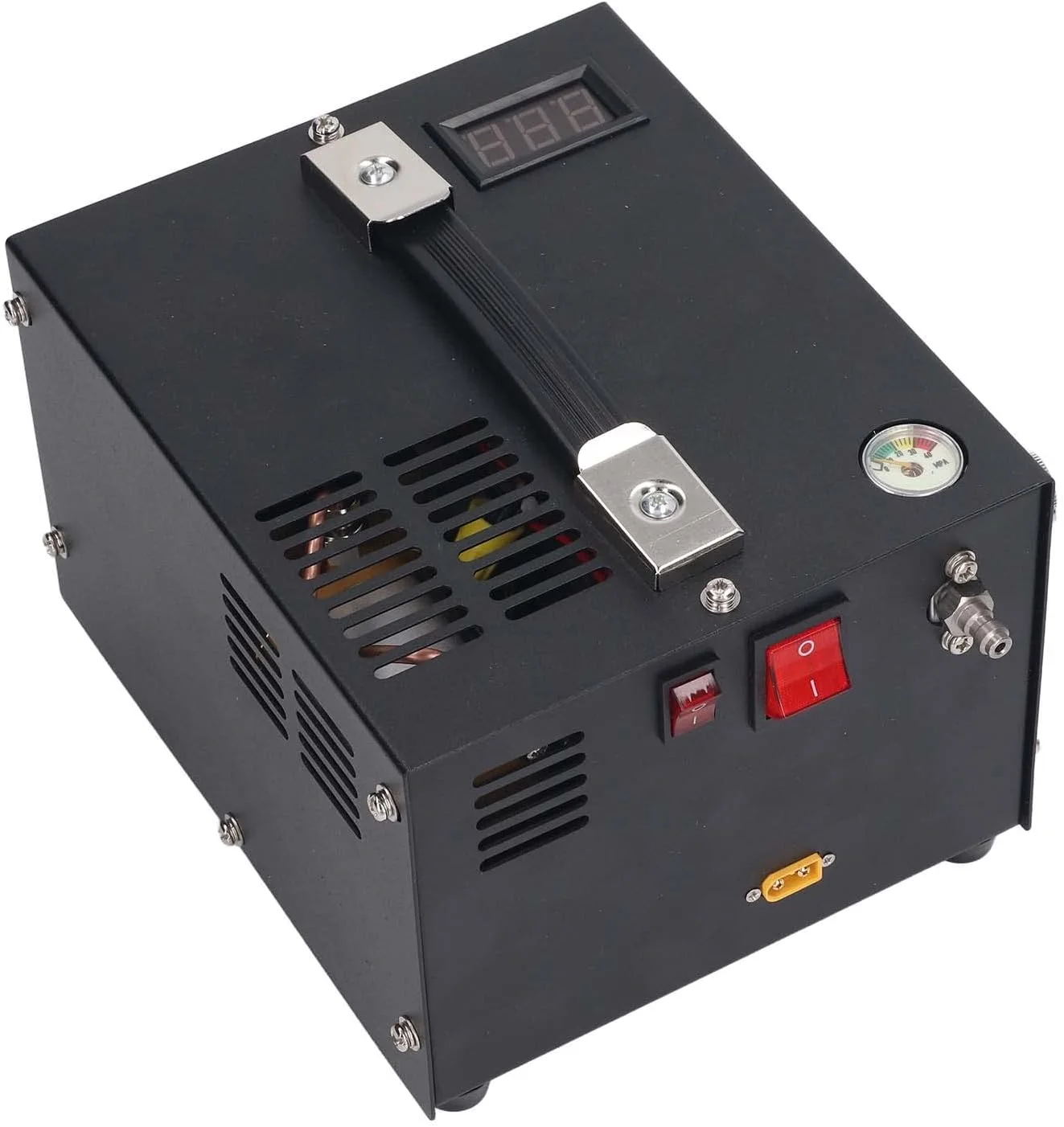 کمپرسور هوا 4500Psi فشار قوی خنک کننده فن روغن پمپ برقی قابل حمل برای پینت بال DC12V کمپرسور هوا 4500Psi فشار قوی خنک کننده فن روغن پمپ برقی قابل حمل برای پینت بال DC12V