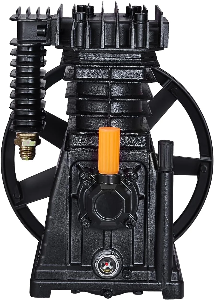 سر پمپ کمپرسور هوا VEVOR، 3 اسب بخار 5.8 CFM @ 90 PSI پمپ پیستونی کمپرسور هوا روغن کاری شده با دو سیلندر، جایگزین تک مرحله ای برای پمپ کمپرسور هوای آلومینیومی