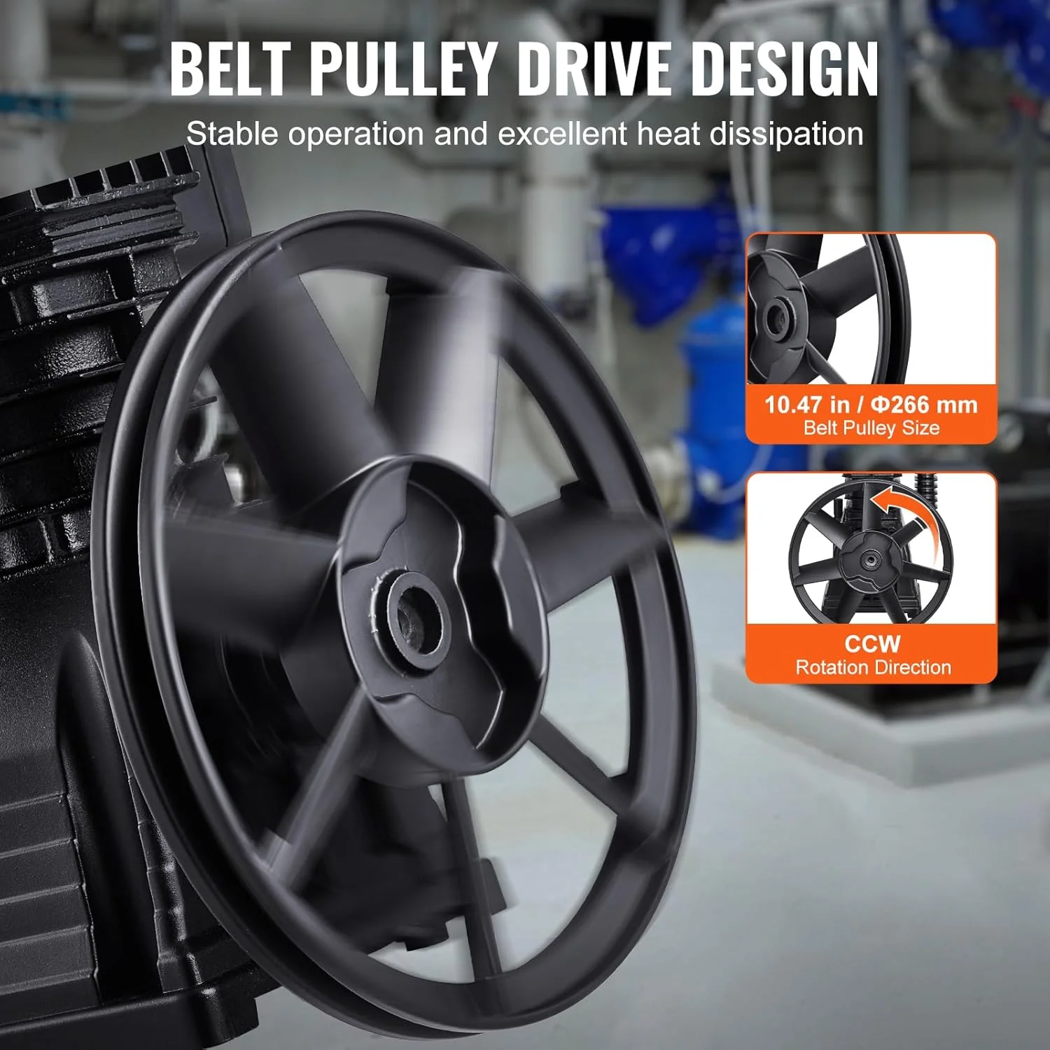 سر پمپ کمپرسور هوا VEVOR، 3 اسب بخار 5.8 CFM @ 90 PSI پمپ پیستونی کمپرسور هوا روغن کاری شده با دو سیلندر، جایگزین تک مرحله ای برای پمپ کمپرسور هوای آلومینیومی