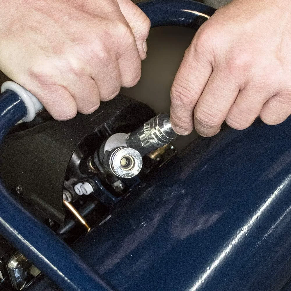 کمپرسور هوای بی صدای کمپبل هاسفلد، سبک وزن، ۴.۶ گالن، نصف صدا و وزن، ۴ برابر عمر بیشتر، تمام قدرت (DC040500)