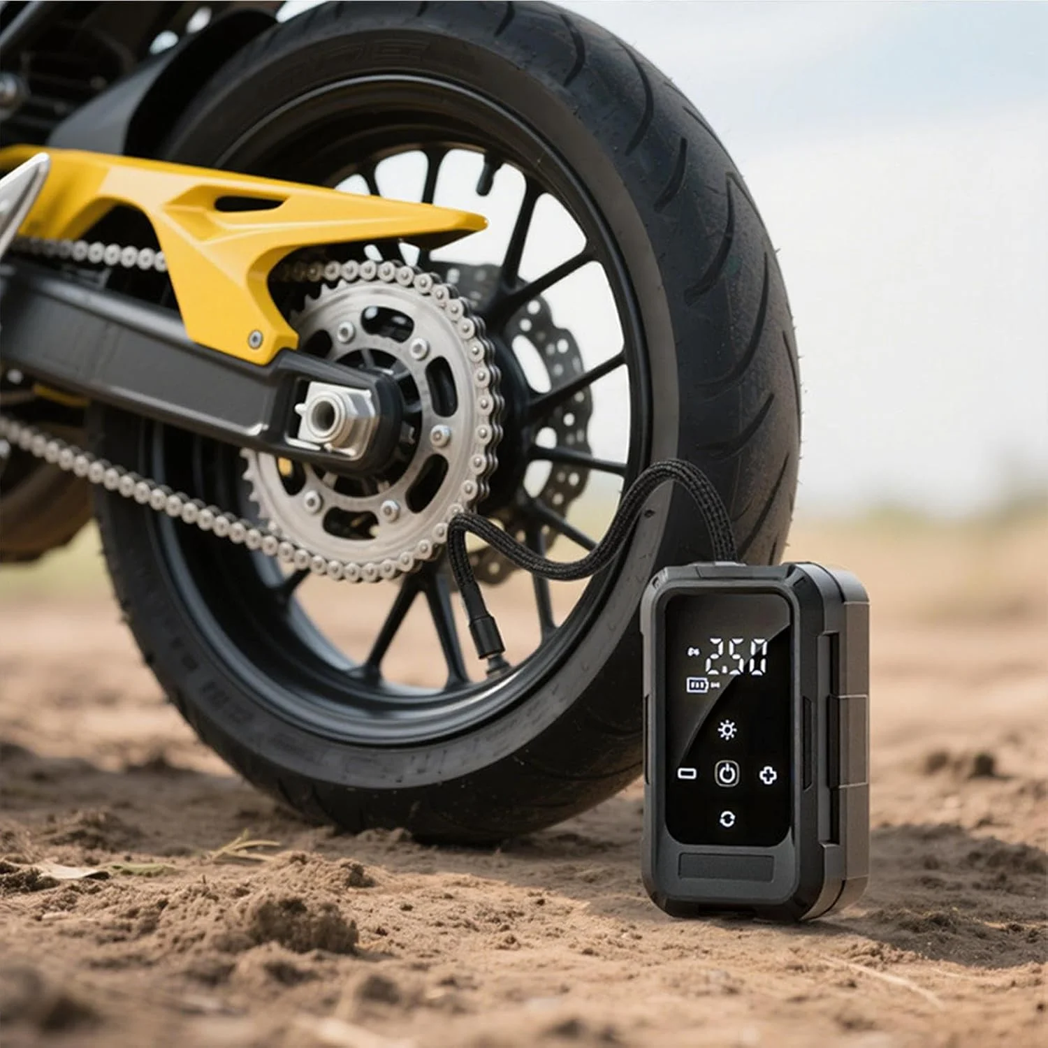 کمپرسور هوای قابل حمل، پمپ برقی بی سیم با نمایشگر دیجیتال و خاموشی خودکار برای خودرو، خانه، سفر جاده ای، گاراژ، مراقبت از موتورسیکلت، رفت و آمد روزانه و رانندگی طولانی مدت