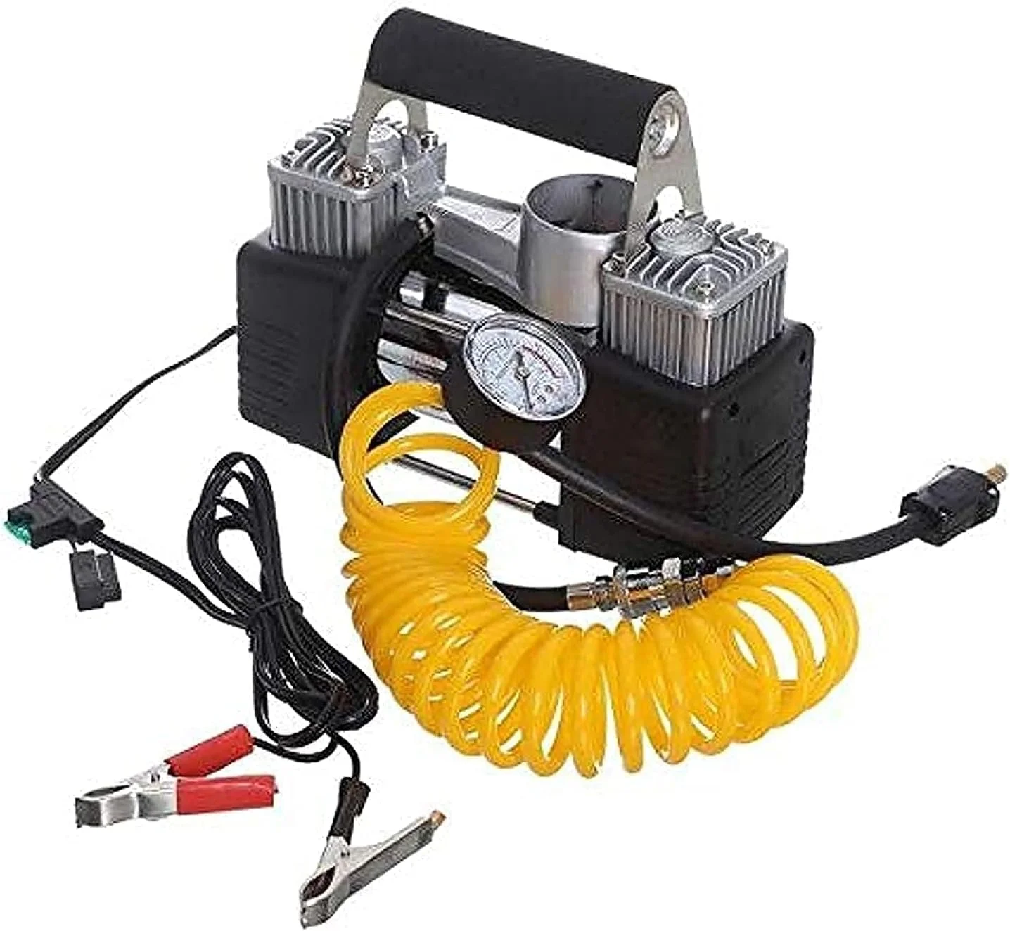 کمپرسور هوای اتوماتیک 12 ولت دو سیلندر فوق سنگین 60 لیتر در دقیقه