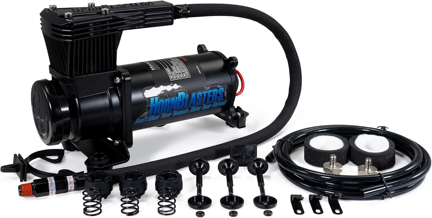 کمپرسور هوای بی صدا مشکی HornBlasters 3Q Stealth