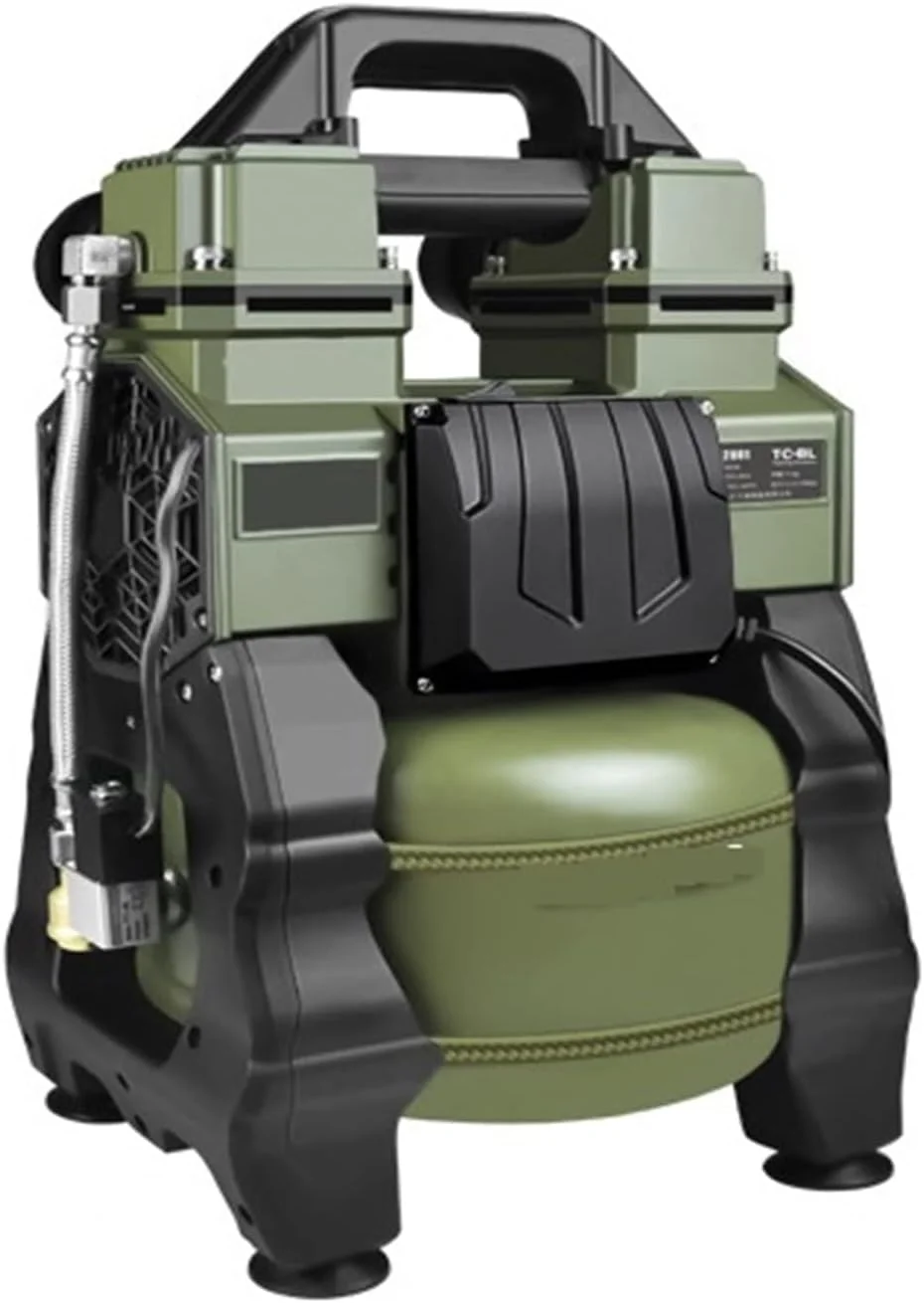 کمپرسور هوای فرکانس متغیر DESONIX، کمپرسور هوای کوچک قابل حمل بدون روغن، بی صدا، مناسب برای نجاری، نقاشی و کمپرسور هوای فشار قوی (رنگ: Dc1081-1200w با LCD، سایز: نوع)