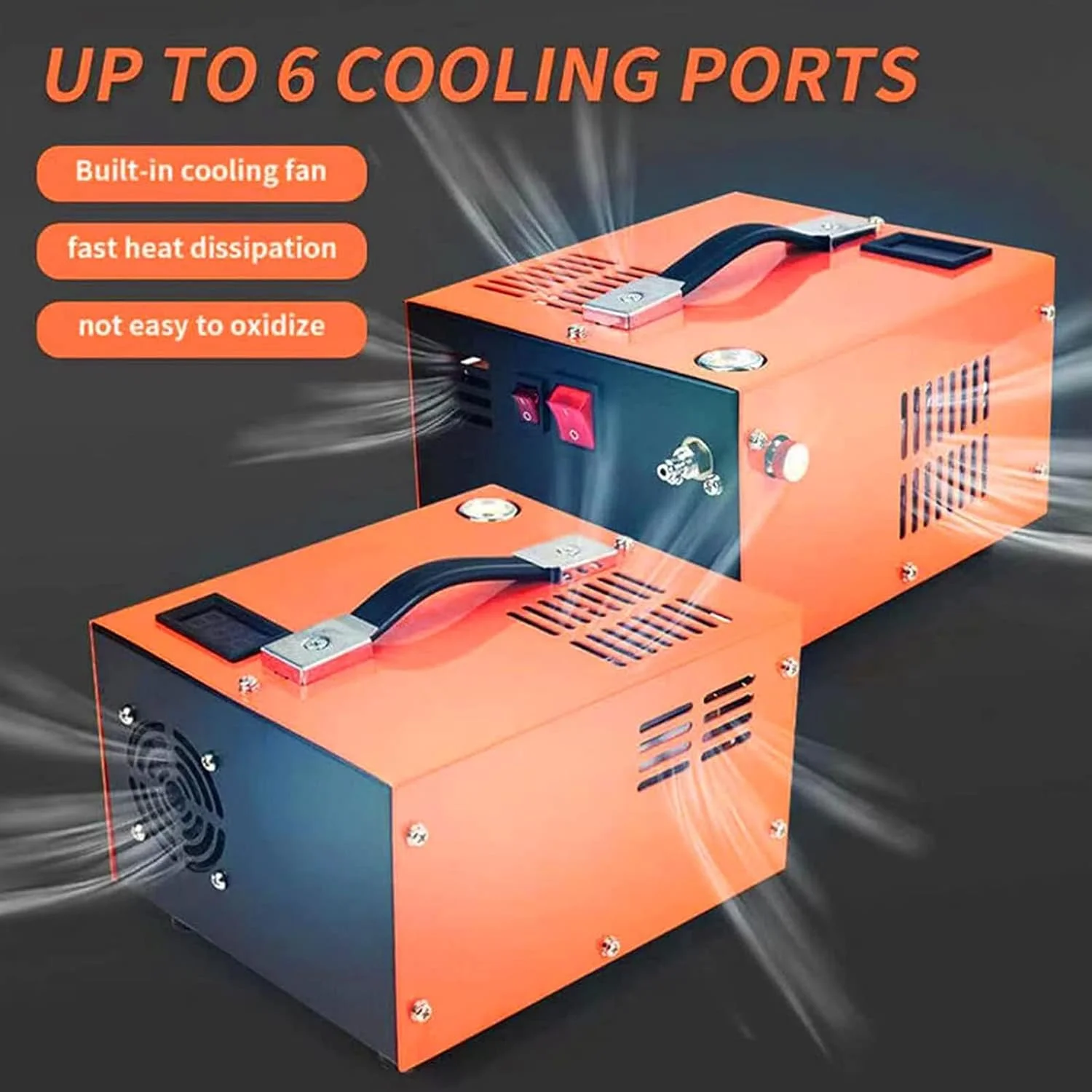 کمپرسور هوای PCP فشار قوی JOSBY، 4500psi/30Mpa، با مبدل برق و فیلتر روغن-رطوبت، پمپ کمپرسور هوای قابل حمل برای مخزن پینت بال، تفنگ PCP و پمپ هوا، 220v-110v-12v