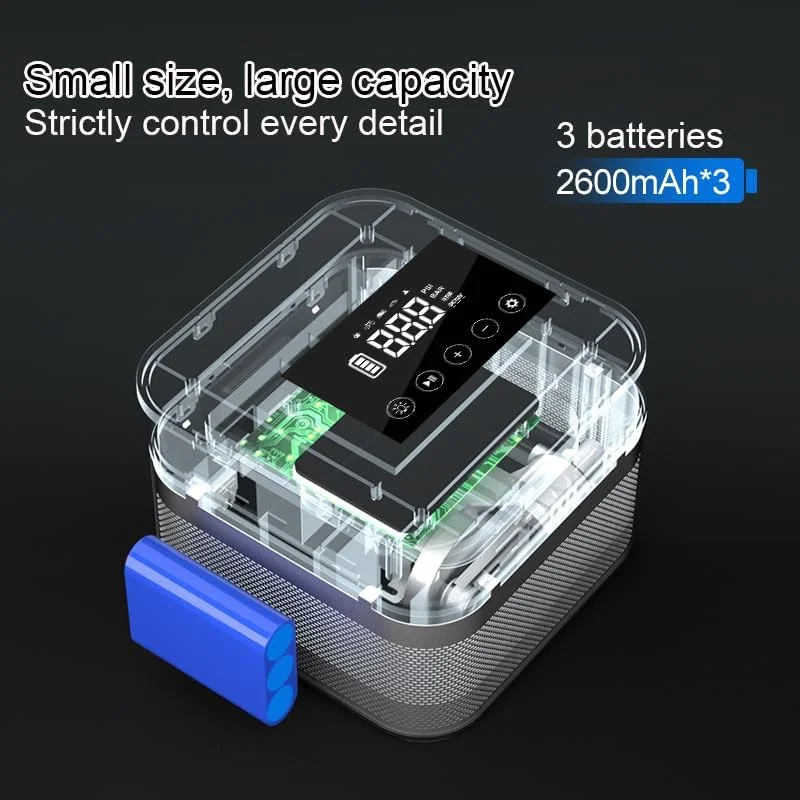 پمپ باد قابل حمل FIBEPRO، کمپرسور هوا بی سیم 7800 میلی آمپری برای لاستیک خودرو، پمپ لاستیک مینی لمسی بی سیم 150 PSI، پمپ لاستیک برای لاستیک خودرو، موتور سیکلت، دوچرخه، توپ