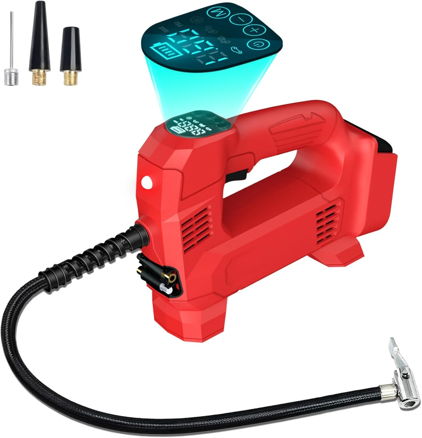 پمپ باد شارژی DEWDYS برای باتری 20 ولت Craftsman V20، پمپ هوای دستی قابل حمل با فشارسنج دیجیتال برای خودرو، موتورسیکلت، دوچرخه، توپ های ورزشی (باتری شامل نمی شود)