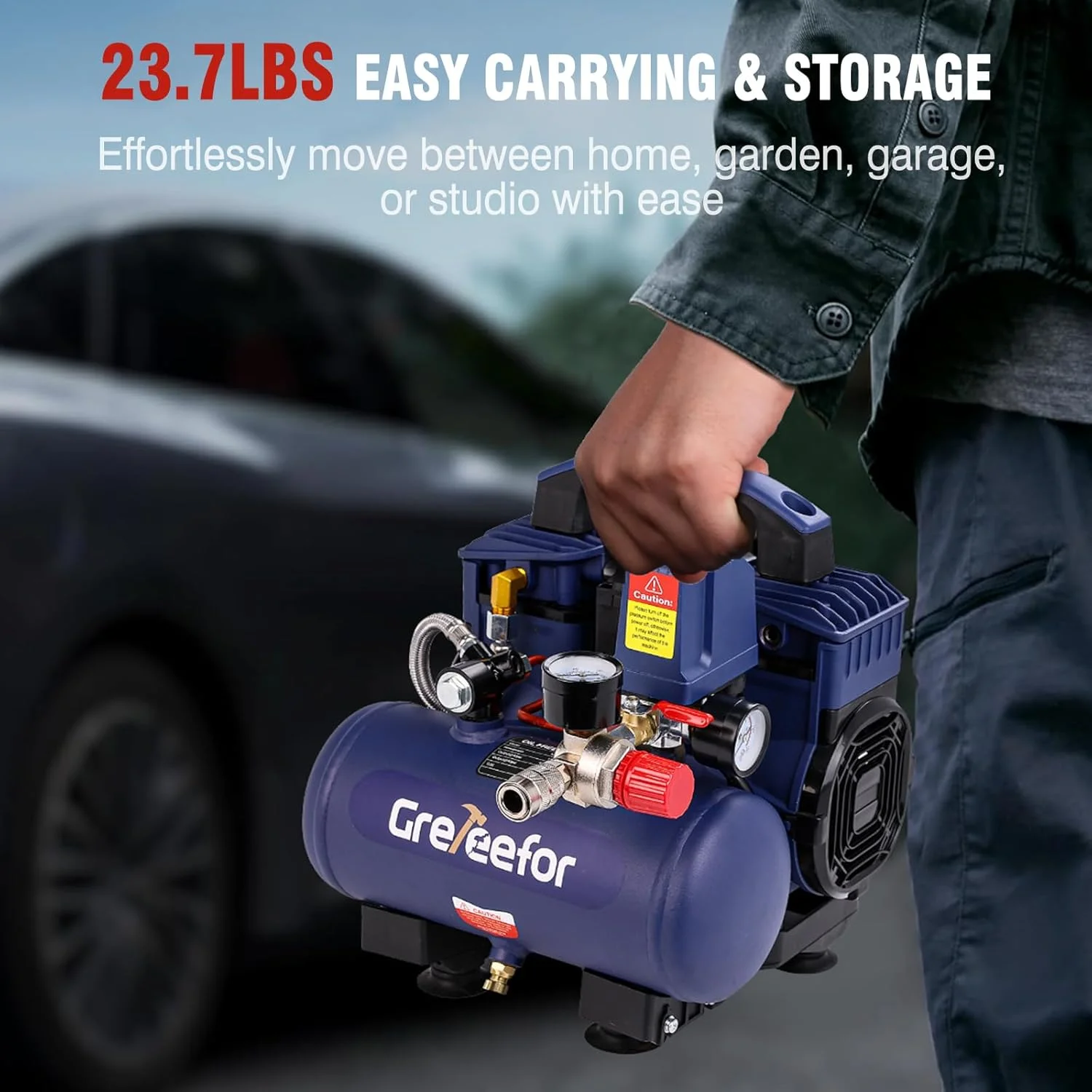 کمپرسور هوا قابل حمل، فوق العاده کم صدا 60 دسی بل