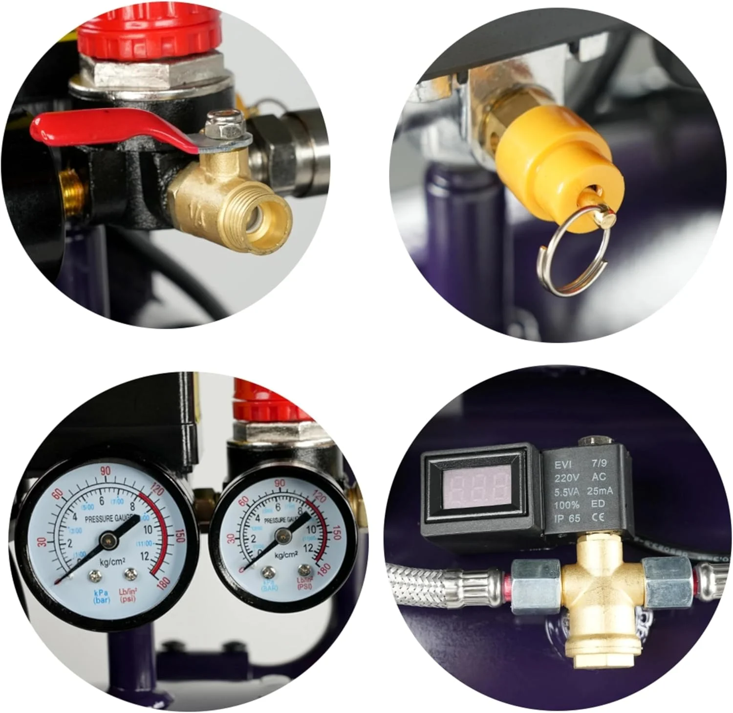 کمپرسور هوای قابل حمل 50 لیتری ماکیتا، 1390 وات، 220 ولت، فشار 8 بار، موتور درایو مستقیم با محافظ حرارتی و سیلندر آلومینیومی، سیستم روانکاری بدون نیاز به نگهداری، AC121-50W کمپرسور هوای قابل حمل 50 لیتری ماکیتا، 1390 وات، 220 ولت، فشار 8 بار، موتور درایو مستقیم با محافظ حرارتی و سیلندر آلومینیومی، سیستم روانکاری بدون نیاز به نگهداری، AC121-50W