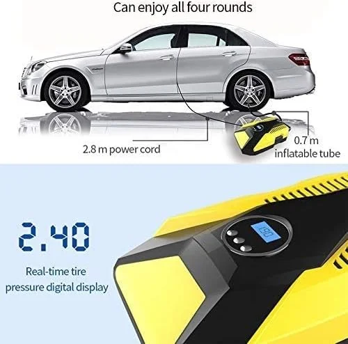 پمپ باد فندکی خودرو، پمپ بادی قابل حمل برای لاستیک خودرو 12 ولت با گیج فشار دیجیتال، 35PSI برای خودرو، دوچرخه، بادکنک و سایر وسایل بادی (سایز: A) (A) پمپ باد فندکی خودرو، پمپ بادی قابل حمل برای لاستیک خودرو 12 ولت با گیج فشار دیجیتال، 35PSI برای خودرو، دوچرخه، بادکنک و سایر وسایل بادی (سایز: A) (A)