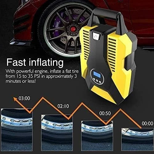 پمپ باد فندکی خودرو، پمپ بادی قابل حمل برای لاستیک خودرو 12 ولت با گیج فشار دیجیتال، 35PSI برای خودرو، دوچرخه، بادکنک و سایر وسایل بادی (سایز: A) (A) پمپ باد فندکی خودرو، پمپ بادی قابل حمل برای لاستیک خودرو 12 ولت با گیج فشار دیجیتال، 35PSI برای خودرو، دوچرخه، بادکنک و سایر وسایل بادی (سایز: A) (A)