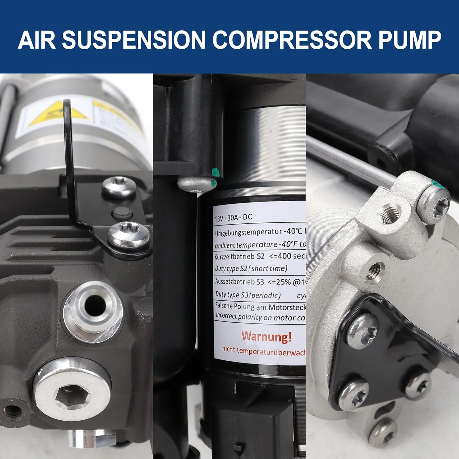 پمپ کمپرسور سیستم تعلیق بادی سازگار با مرسدس بنز W221 CL216 S350 S400 S450 S550 S600 S63 AMG مرسدس کلاس ML GL کلاس W166 X166 سال های 2007-2012 جایگزین 2213201604 2213200704 A1663200104 پمپ کمپرسور سیستم تعلیق بادی سازگار با مرسدس بنز W221 CL216 S350 S400 S450 S550 S600 S63 AMG مرسدس کلاس ML GL کلاس W166 X166 سال های 2007-2012 جایگزین 2213201604 2213200704 A1663200104