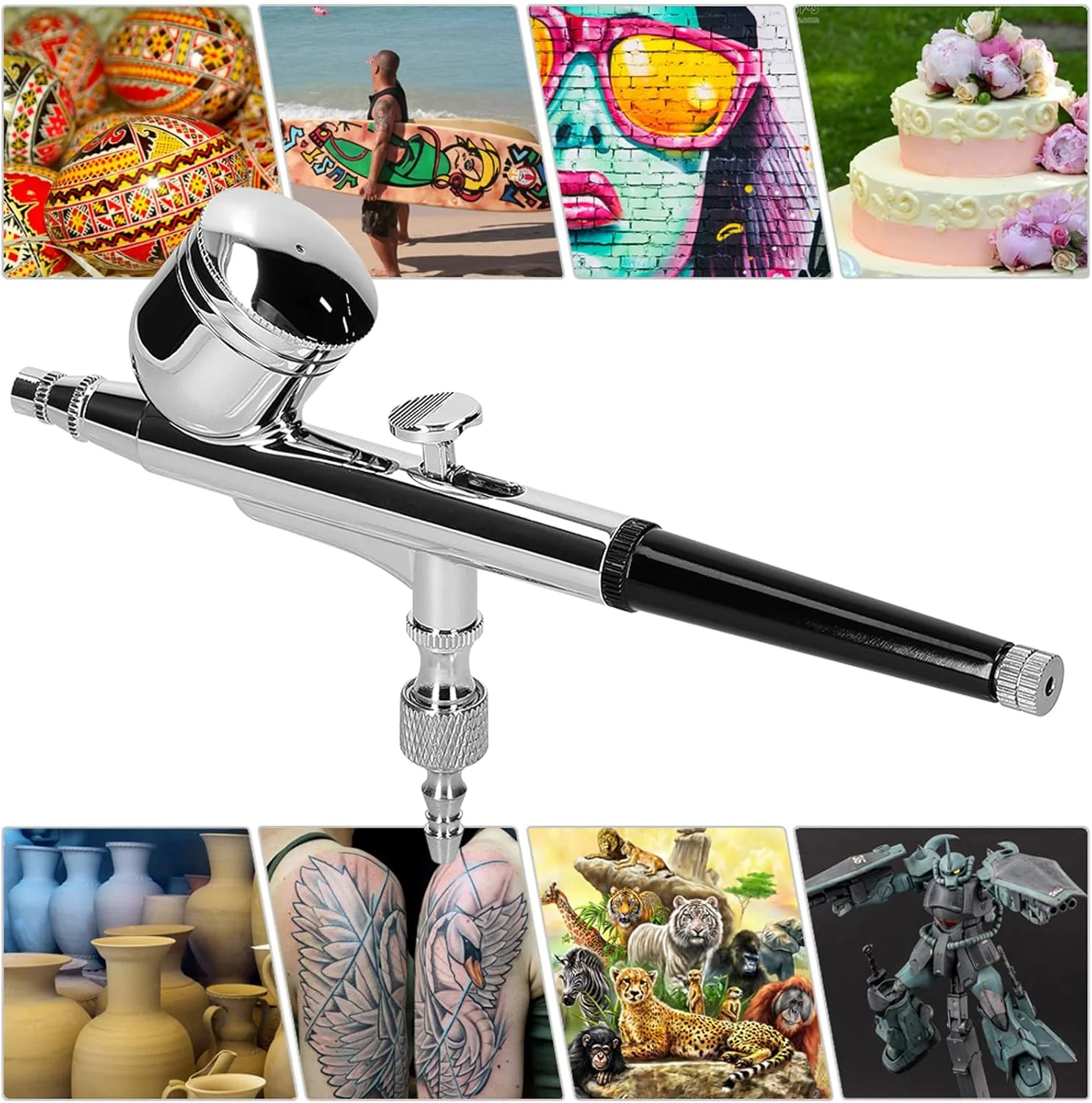 ست کمپرسور هوا چند منظوره حرفه ای Fawoonu 0.3 میلی متری با حداکثر فشار 30PSI برای مدل سازی، نقاشی هنری DIY