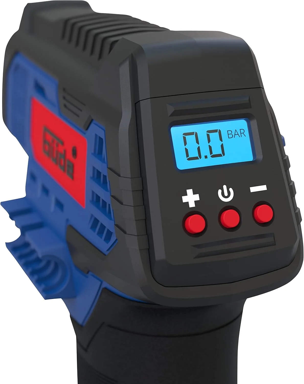 ست کمپرسور و پمپ بادی شارژی گوده KLS 18-0 (18 ولت، حداکثر فشار: 7 بار، مقدار تحویل موثر 0 بار: 30 لیتر در دقیقه، نرخ جریان هوا: 45 متر مکعب در ساعت، چراغ کار LED، فشارسنج دیجیتال، بدون باتری)