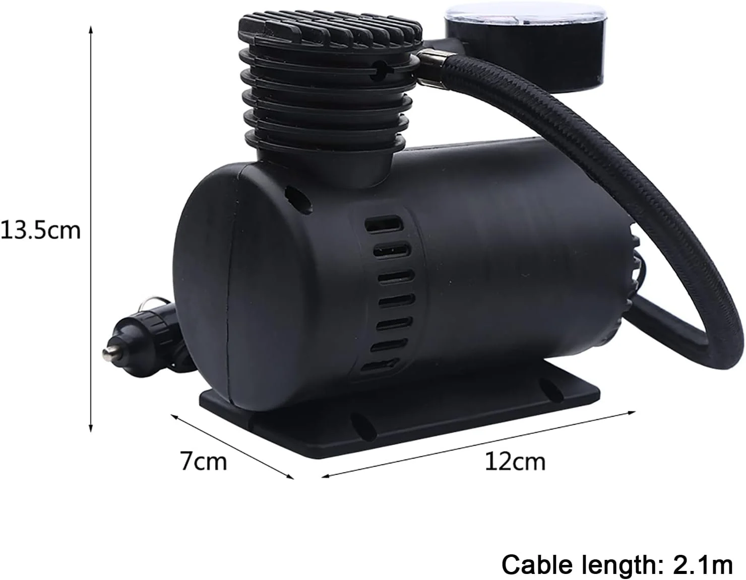 پمپ باد قابل حمل برای لاستیک خودرو، پمپ برقی باد لاستیک، مینی کمپرسور هوا با محدوده 300 PSI برای دوچرخه، توپ، بادکنک و تشک بادی