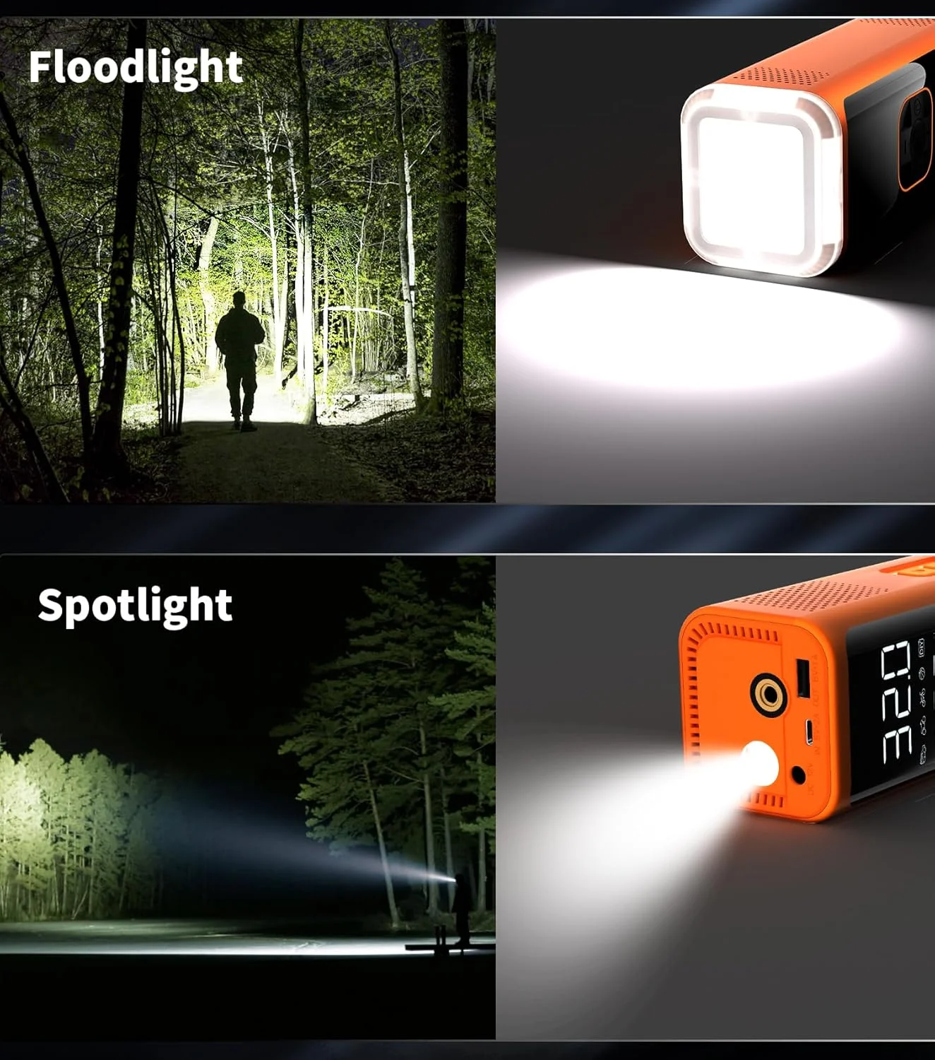 پمپ باد قابل حمل VIL، کمپرسور هوا 150PSI با سرعت накачивания 4 برابر سریعتر، پمپ هوای بی سیم با سنسور دیجیتال با دقت بالا و صفحه نمایش LCD، پمپ هوای برقی ایده آل برای اتومبیل، لاستیک دوچرخه، توپ