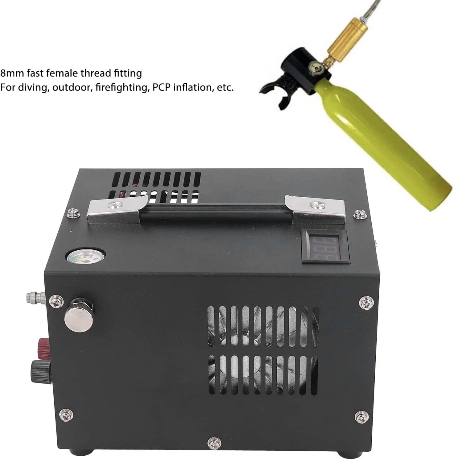 کمپرسور هوای PCP پارفو، 4500Psi 30Mpa پمپ تفنگ بادی فشار قوی بدون آب و روغن خاموش شدن خودکار با برق 12 ولت DC خودرو، پمپ هوای قابل حمل برای تفنگ های بادی PCP کمپرسور هوای PCP پارفو، 4500Psi 30Mpa پمپ تفنگ بادی فشار قوی بدون آب و روغن خاموش شدن خودکار با برق 12 ولت DC خودرو، پمپ هوای قابل حمل برای تفنگ های بادی PCP