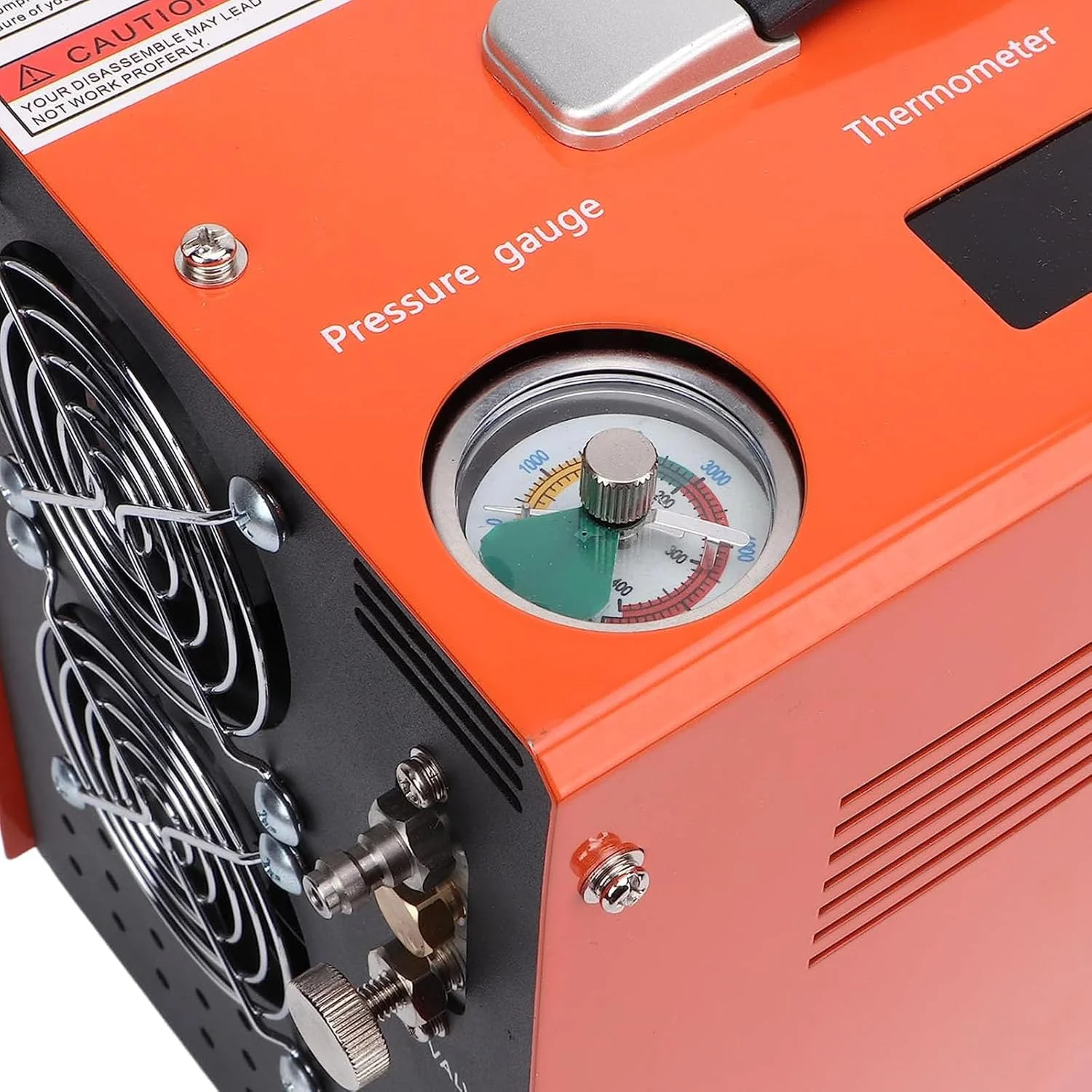 کمپرسور هوای PCP قابل حمل و جمع و جور JOSBY، با دو فن خنک کننده پرقدرت، توقف خودکار 4500Psi/30Mpa، با جداکننده آب/روغن، برای تفنگ/تپانچه PCP و پمپ هوای مخزن پینت بال، 220v-110v-12v