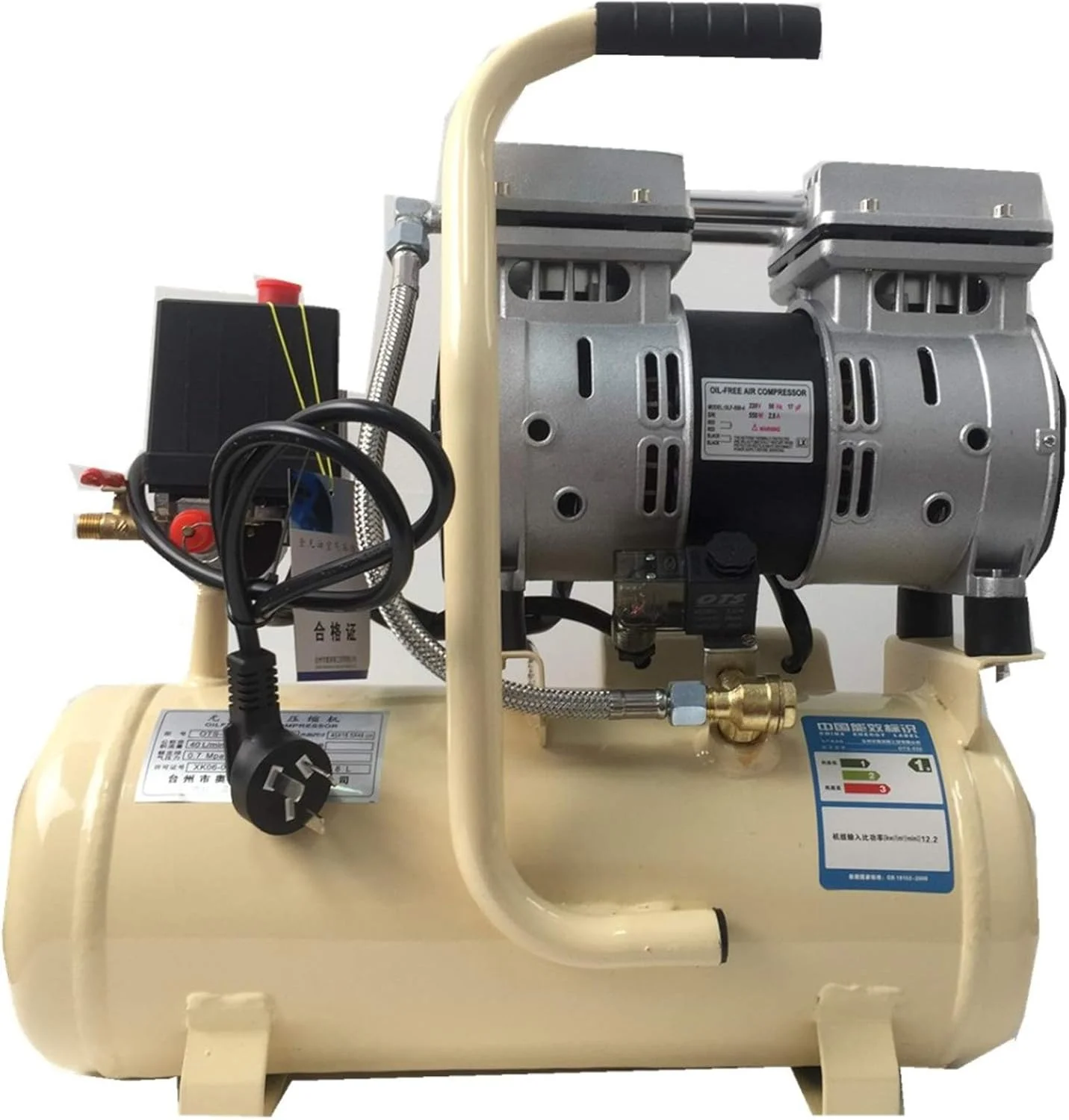 کمپرسور هوای مینی بی صدا و بدون روغن اسلوی، مناسب برای تعمیرات موبایل، حذف حباب، لمینت OCA و دستگاه جداکننده LCD، توان 550 وات، 8 لیتر کمپرسور هوای مینی بی صدا و بدون روغن اسلوی، مناسب برای تعمیرات موبایل، حذف حباب، لمینت OCA و دستگاه جداکننده LCD، توان 550 وات، 8 لیتر