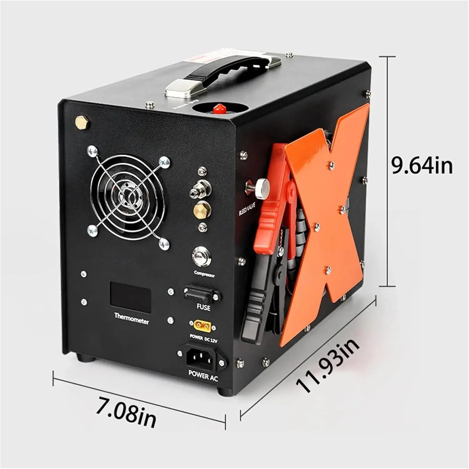 کمپرسور هوای PCP 30Mpa، پمپ فشار قوی قابل حمل با توقف خودکار، تغذیه شده توسط خودرو 12 ولت DC یا خانه 110 ولت - 240 ولت AC، پمپ هوای چند منظوره برای تفنگ بادی