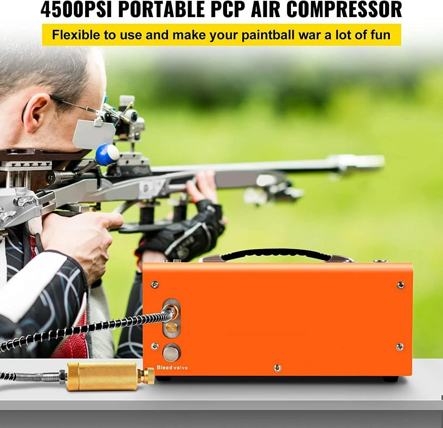 کمپرسور هوای PCP، پمپ تفنگ بادی فشار قوی 30 مگاپاسکال 4500Psi، اینفلاتور تفنگ بادی پنوماتیک ترانسفورماتور، فیلتر جداکننده آب و روغن داخلی، تغذیه شده توسط خودرو 12 ولت DC یا خانه برای غواصی و فعالیت در فضای باز کمپرسور هوای PCP، پمپ تفنگ بادی فشار قوی 30 مگاپاسکال 4500Psi، اینفلاتور تفنگ بادی پنوماتیک ترانسفورماتور، فیلتر جداکننده آب و روغن داخلی، تغذیه شده توسط خودرو 12 ولت DC یا خانه برای غواصی و فعالیت در فضای باز