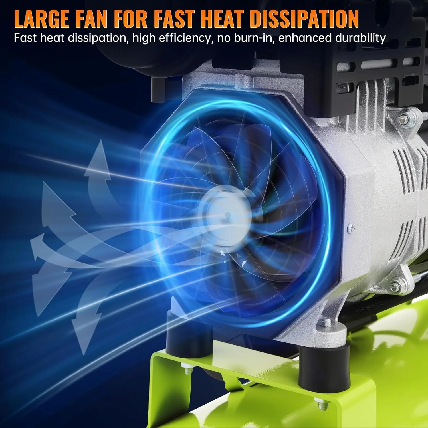 کمپرسور هوا 24 لیتری 0.75 کیلووات/1 اسب بخار، موتور بدون روغن، عملکرد بی صدا 75 دسی بل، حداکثر فشار 115 PSI، فشارسنج دقیق، قابل حمل با دسته و چرخ های لاستیکی