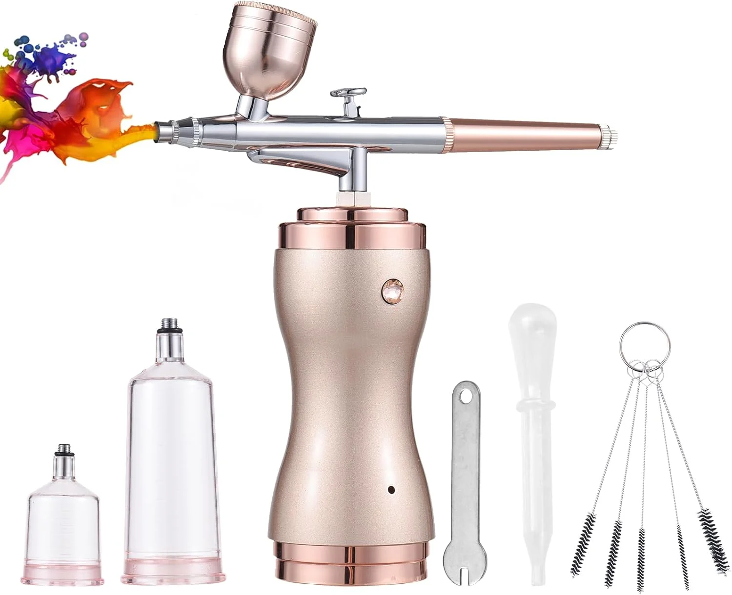 کیت قابل حمل Labymos با کمپرسور، قلم ایربراش بی سیم دستی دو حالته، فشار قابل تنظیم 3 سطحی، باتری داخلی برای نقاشی، مدل سازی، رنگ آمیزی، طراحی ناخن، آرایش، تزئین کیک