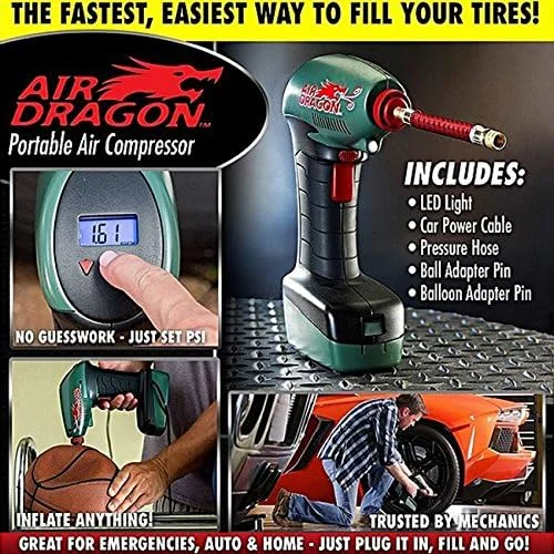 کمپرسور هوای قابل حمل ایر دراگون مدل T-11399 - سبز کمپرسور هوای قابل حمل ایر دراگون مدل T-11399 - سبز