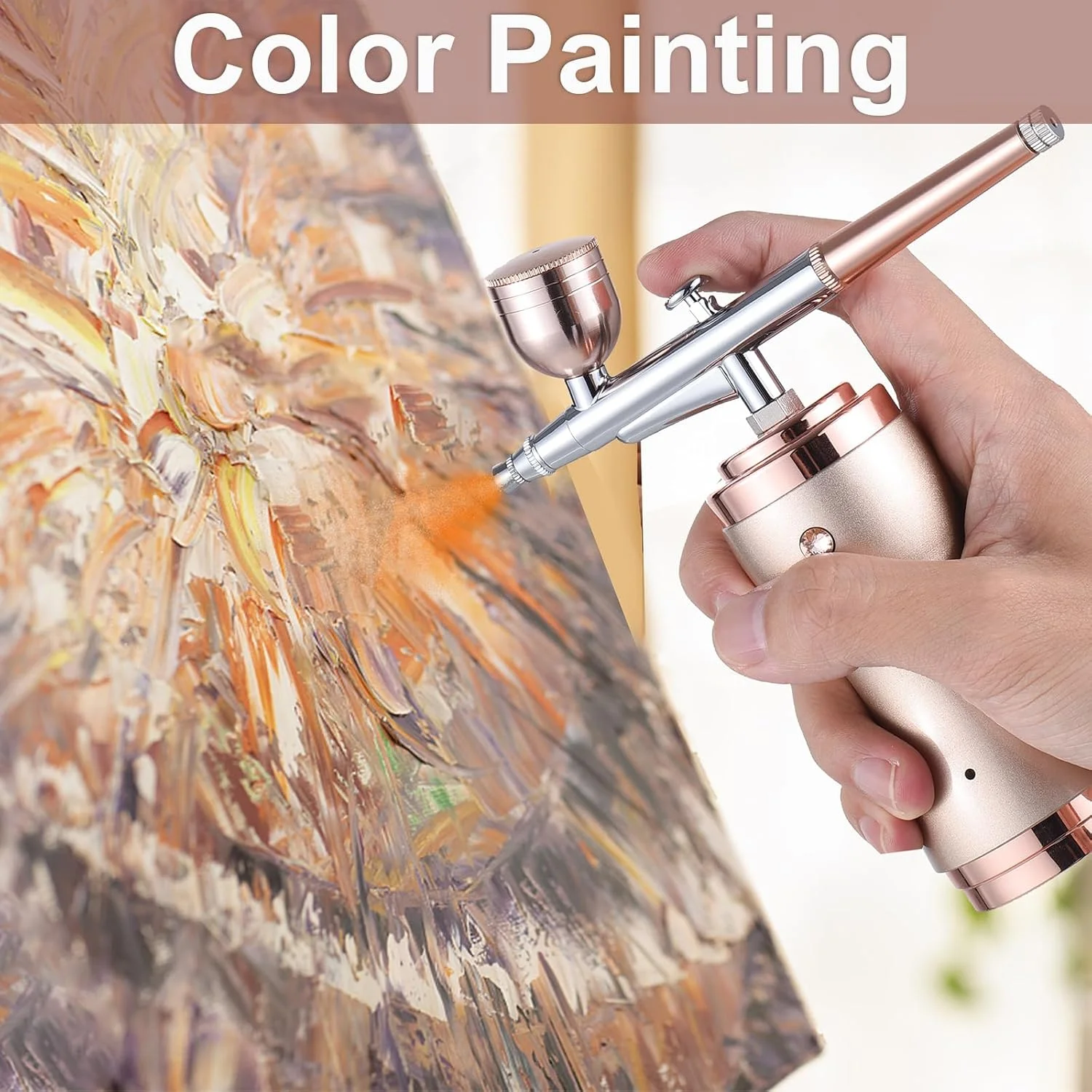 کیت قابل حمل Labymos با کمپرسور، قلم ایربراش بی سیم دستی دو حالته، فشار قابل تنظیم 3 سطحی، باتری داخلی برای نقاشی، مدل سازی، رنگ آمیزی، طراحی ناخن، آرایش، تزئین کیک