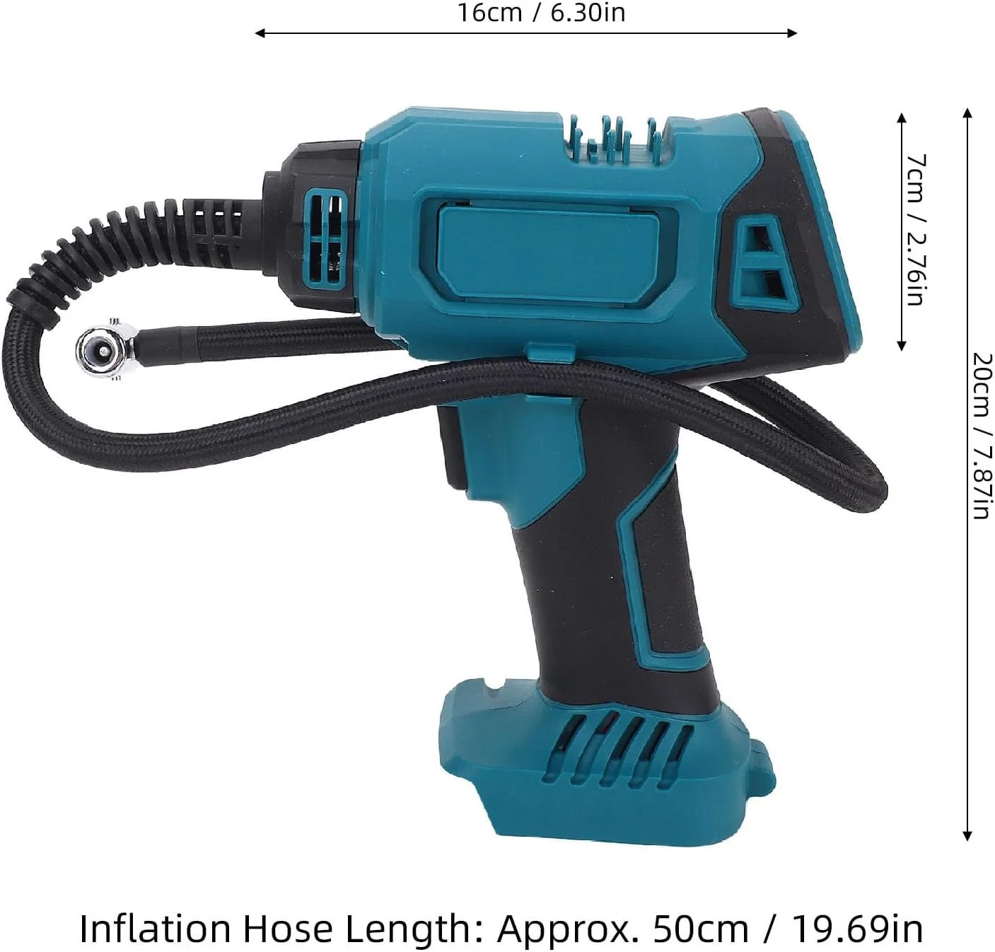 پمپ باد شارژی تایر Gearwell، کمپرسور هوای قابل حمل، پمپ باتری خور، فشار دیجیتال 160PSI 60L/min، پمپ باد قابل شارژ تایر خودرو