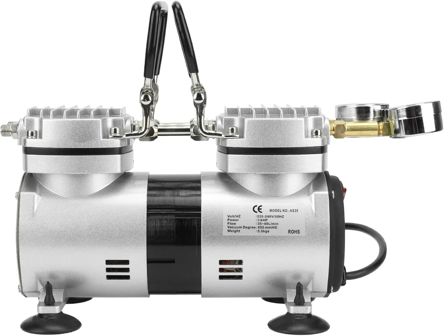 پمپ هوای خلاء بدون روغن ERTUUYD، کمپرسور هوای قابل حمل کوچک 1/4 اسب بخار با فشار بالا و جریان بزرگ برای مصارف خانگی پمپ هوای خلاء بدون روغن ERTUUYD، کمپرسور هوای قابل حمل کوچک 1/4 اسب بخار با فشار بالا و جریان بزرگ برای مصارف خانگی