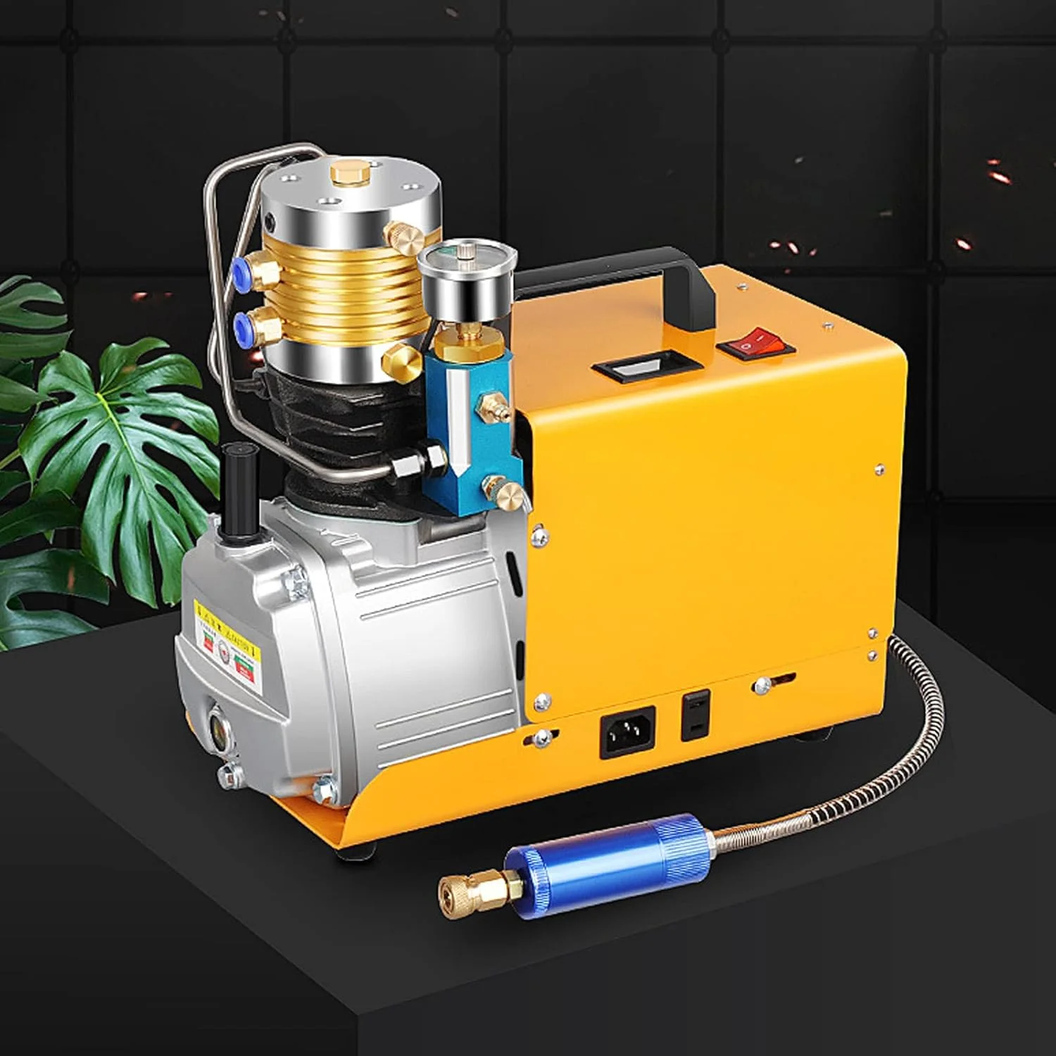 کمپرسور هوای فشار قوی TMKJZL 4500PSI 30Mpa قابل حمل با توقف خودکار، کمپرسور تفنگ بادی برقی با فیلتر ورودی، جداکننده آب و گیج برای آتش نشانی و غواصی کمپرسور هوای فشار قوی TMKJZL 4500PSI 30Mpa قابل حمل با توقف خودکار، کمپرسور تفنگ بادی برقی با فیلتر ورودی، جداکننده آب و گیج برای آتش نشانی و غواصی